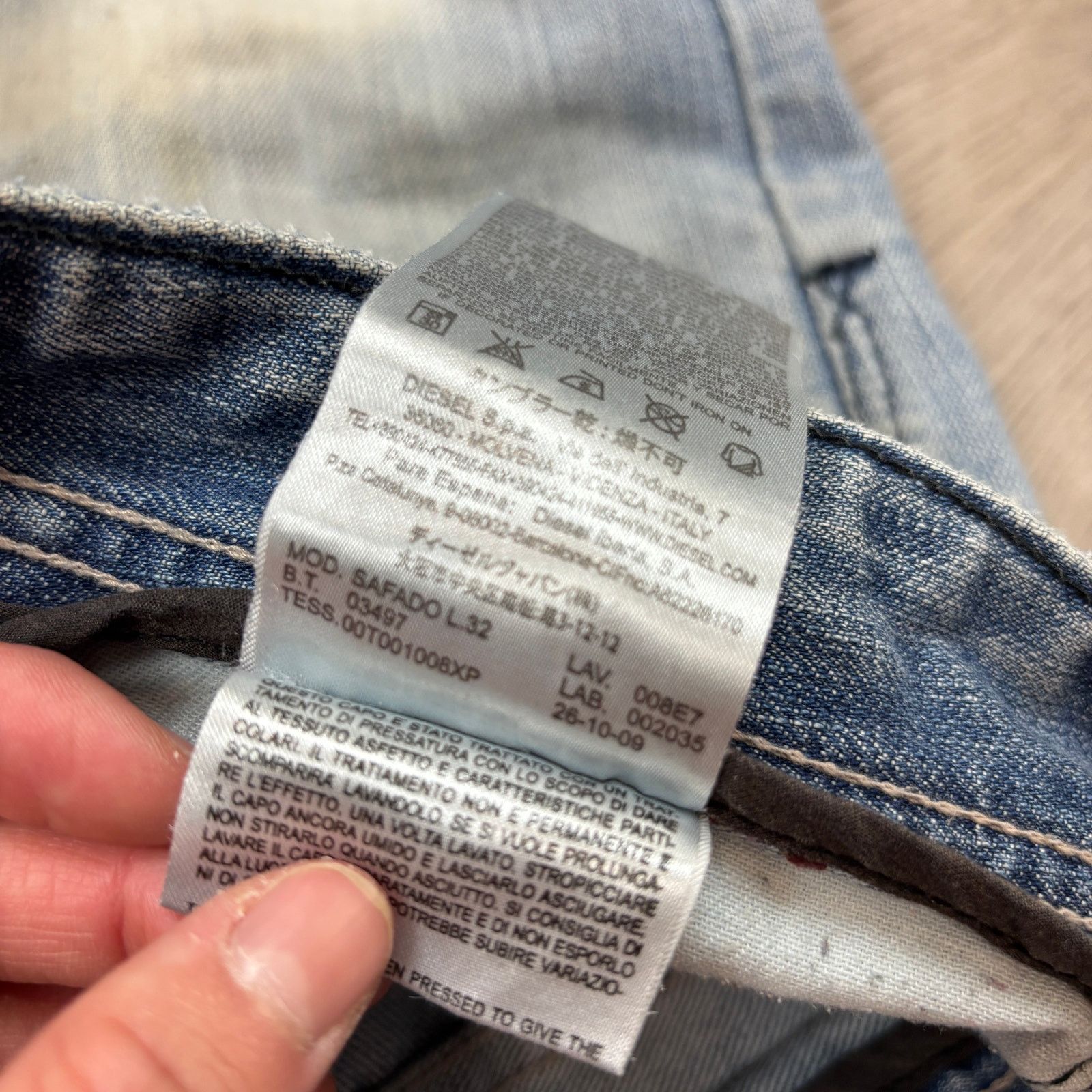 Diesel Diesel Safado Straight Leg Distressed Jeans Men's 36x27 Y2K Size US 36 / EU 52 - 10 Thumbnail