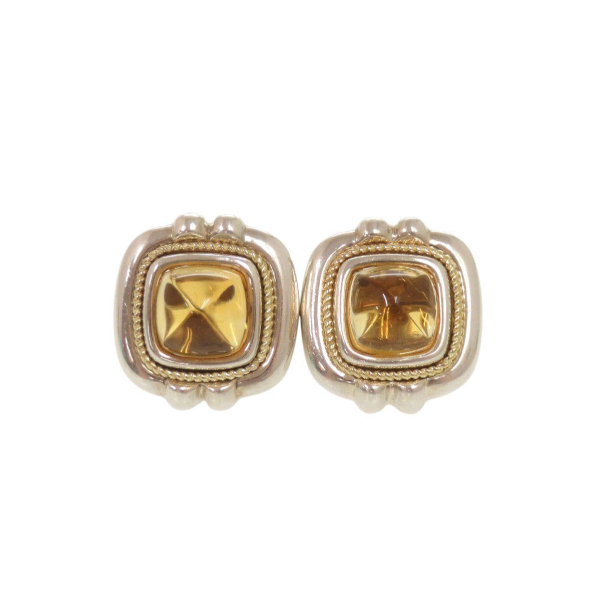 Tiffany & Co. Tiffany & Co. Vintage Square Sterling Silver 925 18K Yellow Gold 750 Citrine Earrings 0491 TIFFANY&Co. Size ONE SIZE - 1 Thumbnail