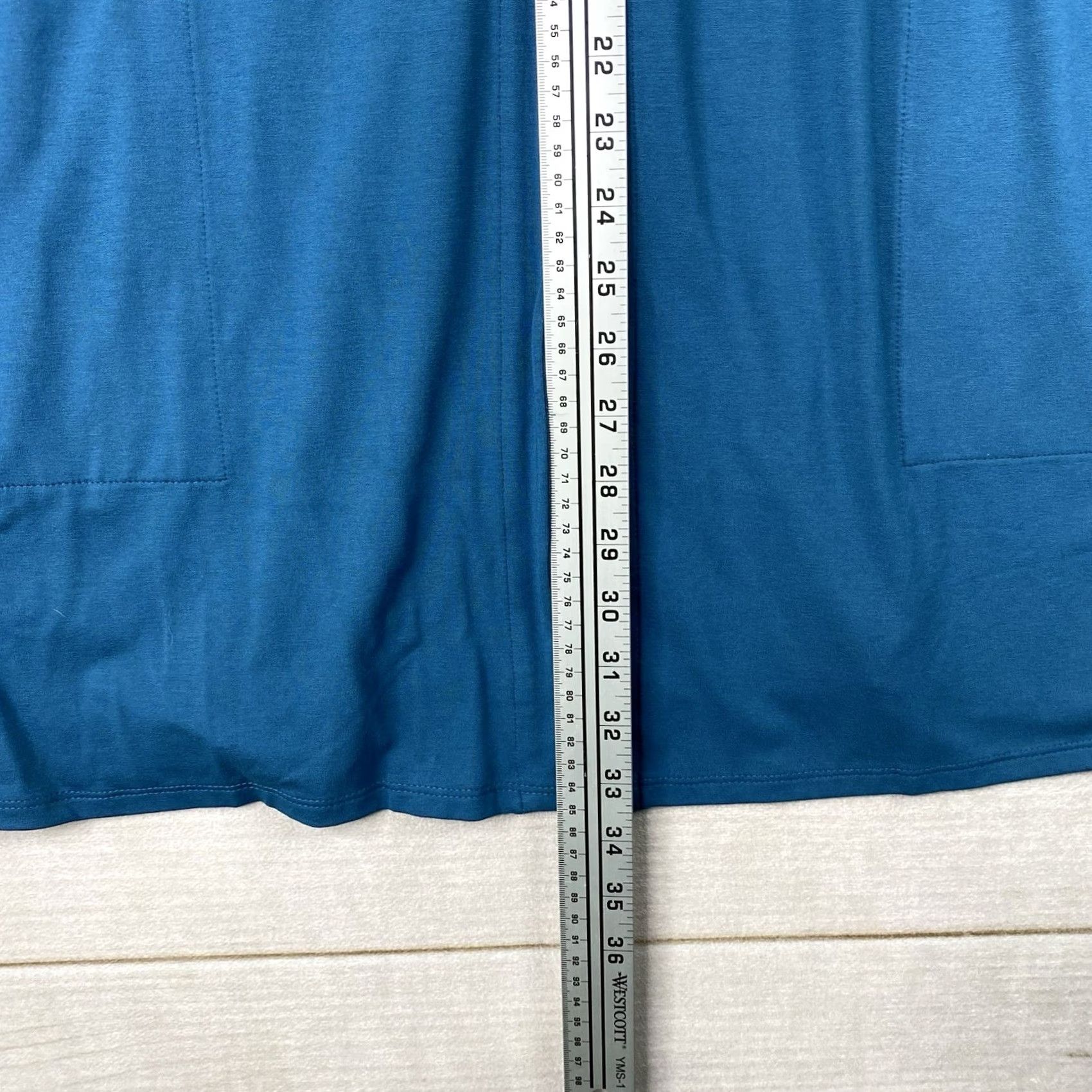 J. Jill J. Jill Wearever Cardigan Womens L One Button Tunic Topper Teal Blue Tunic Size L / US 10 / IT 46 - 4 Thumbnail