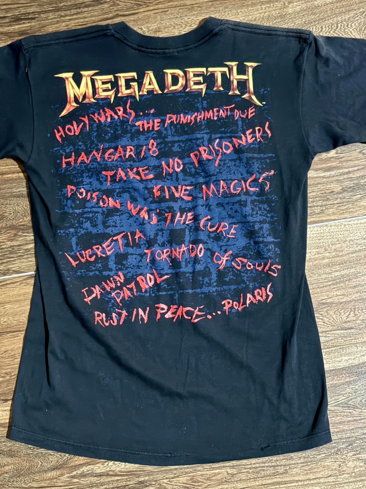 Megadeth Vintage 1990 Megadeath Rust in Peace Berlin Wall Black Tour Size US M / EU 48-50 / 2 - 8 Thumbnail