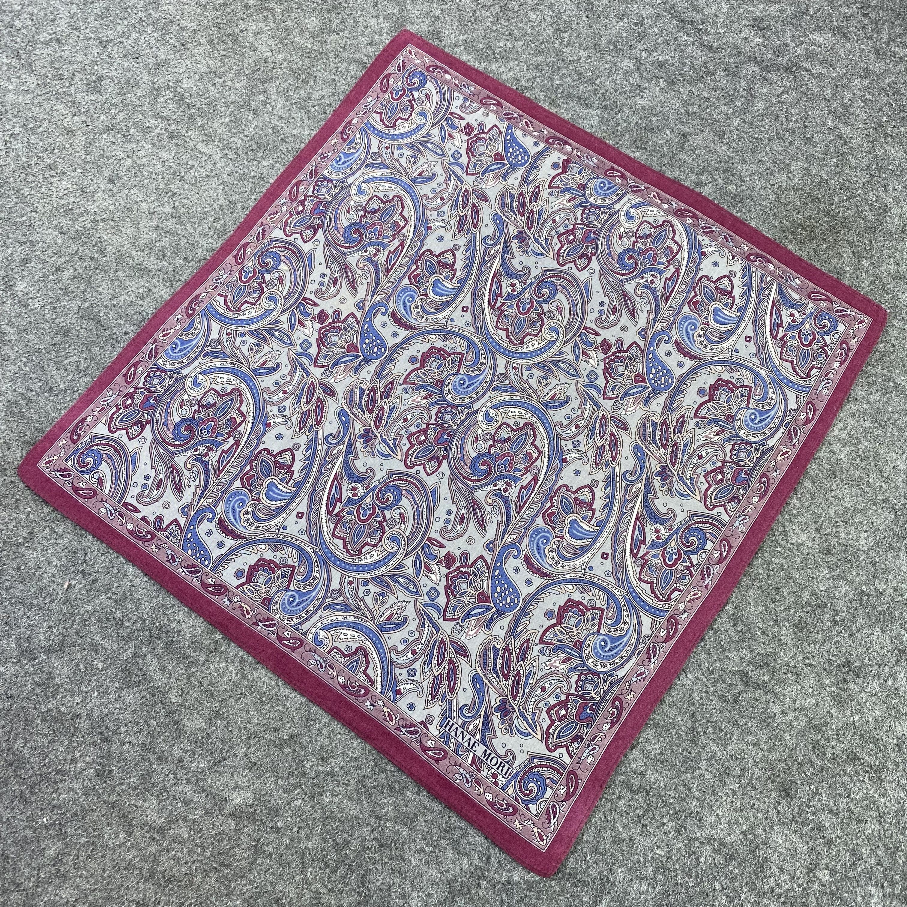 Hanae Mori Hanae Mori Paislee Handkerchief / Bandana / Neckerchief-B894 Size ONE SIZE - 4 Thumbnail