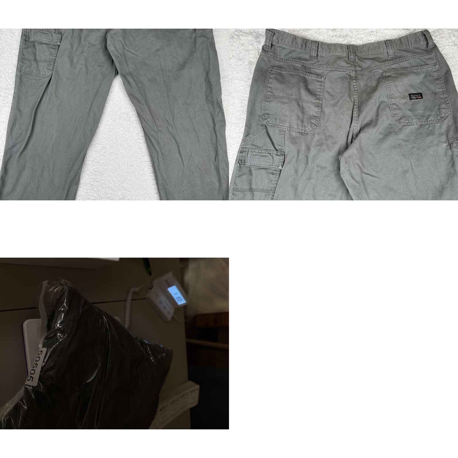 Wrangler Wrangler Workwear Pants Mens 44x32 Gray Carpenter Utility Cargo Cotton Twill Size US 44 / EU 60 - 10 Thumbnail