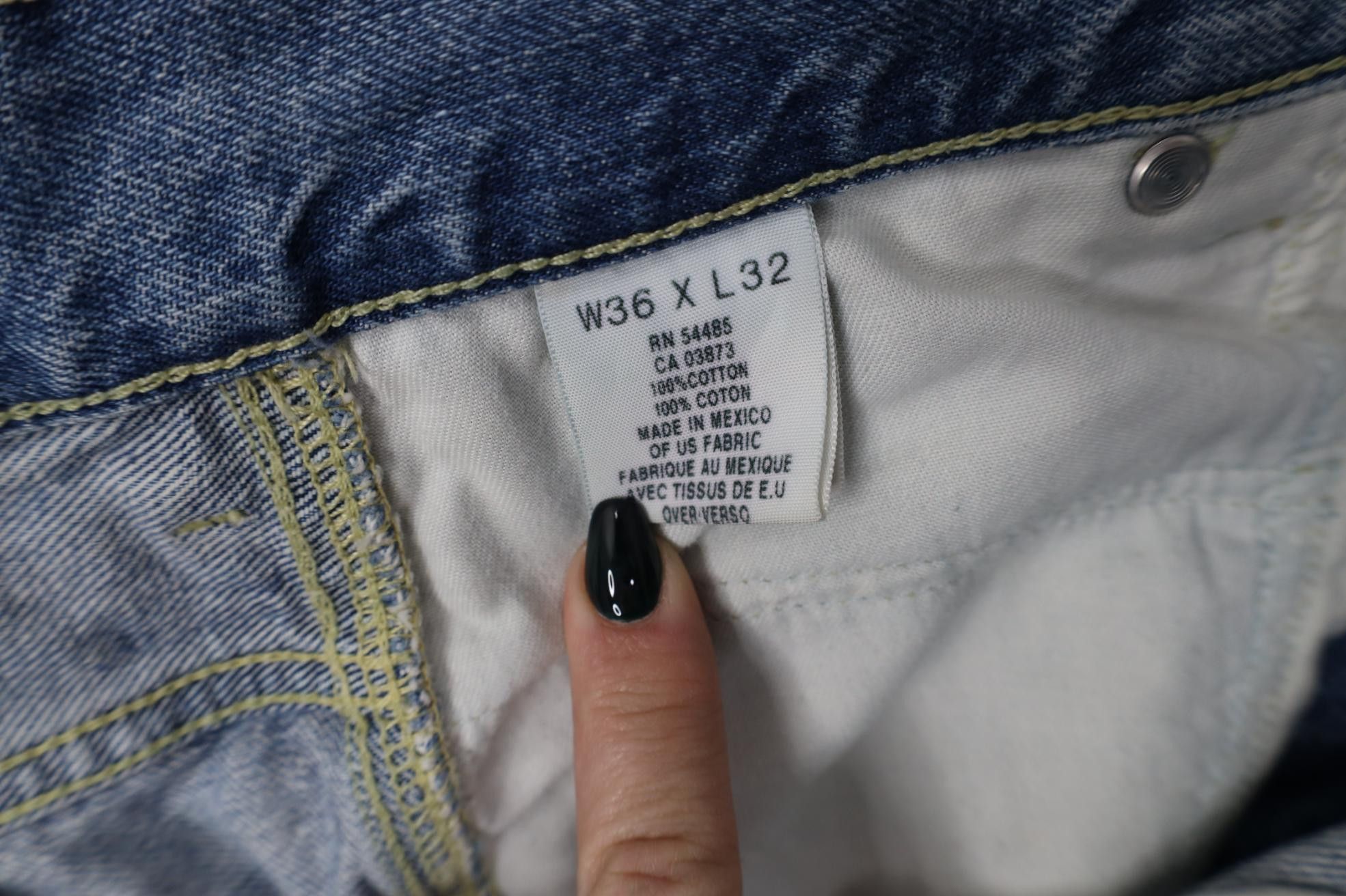 American Eagle Outfitters Vintage 90s Y2K American Eagle Wide Leg Dungaree Denim Jeans Size US 36 / EU 52 - 10 Thumbnail