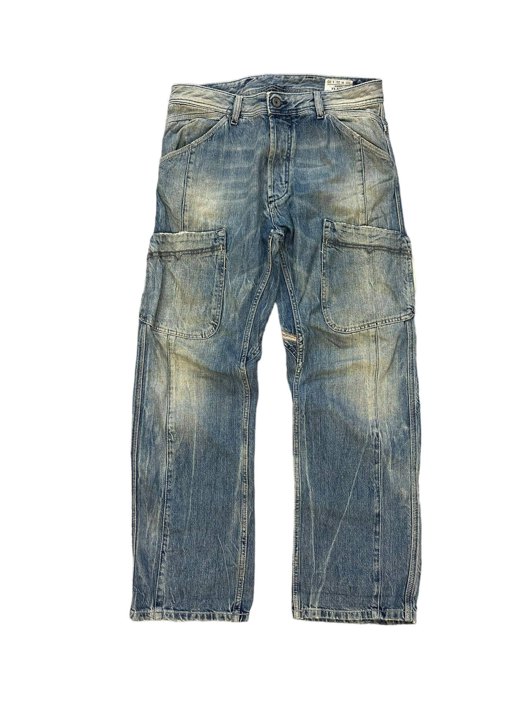 Diesel DIESEL FLAGIX CARPENTER CARGO DENIM PANT #7919-190 Size US 34 / EU 50 - 1 Thumbnail