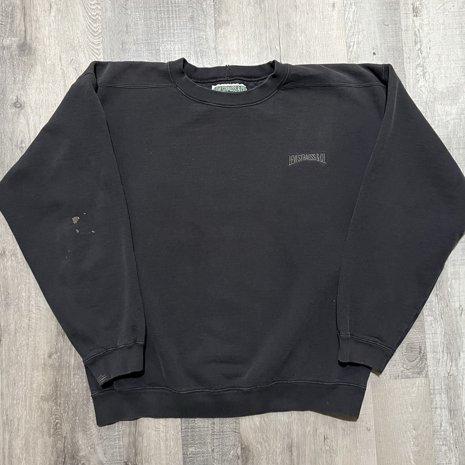 Vintage VTG Levis Strauss & Co Heavy Crewneck 90s USA Sweatshirt L Size US L / EU 52-54 / 3 - 1 Thumbnail