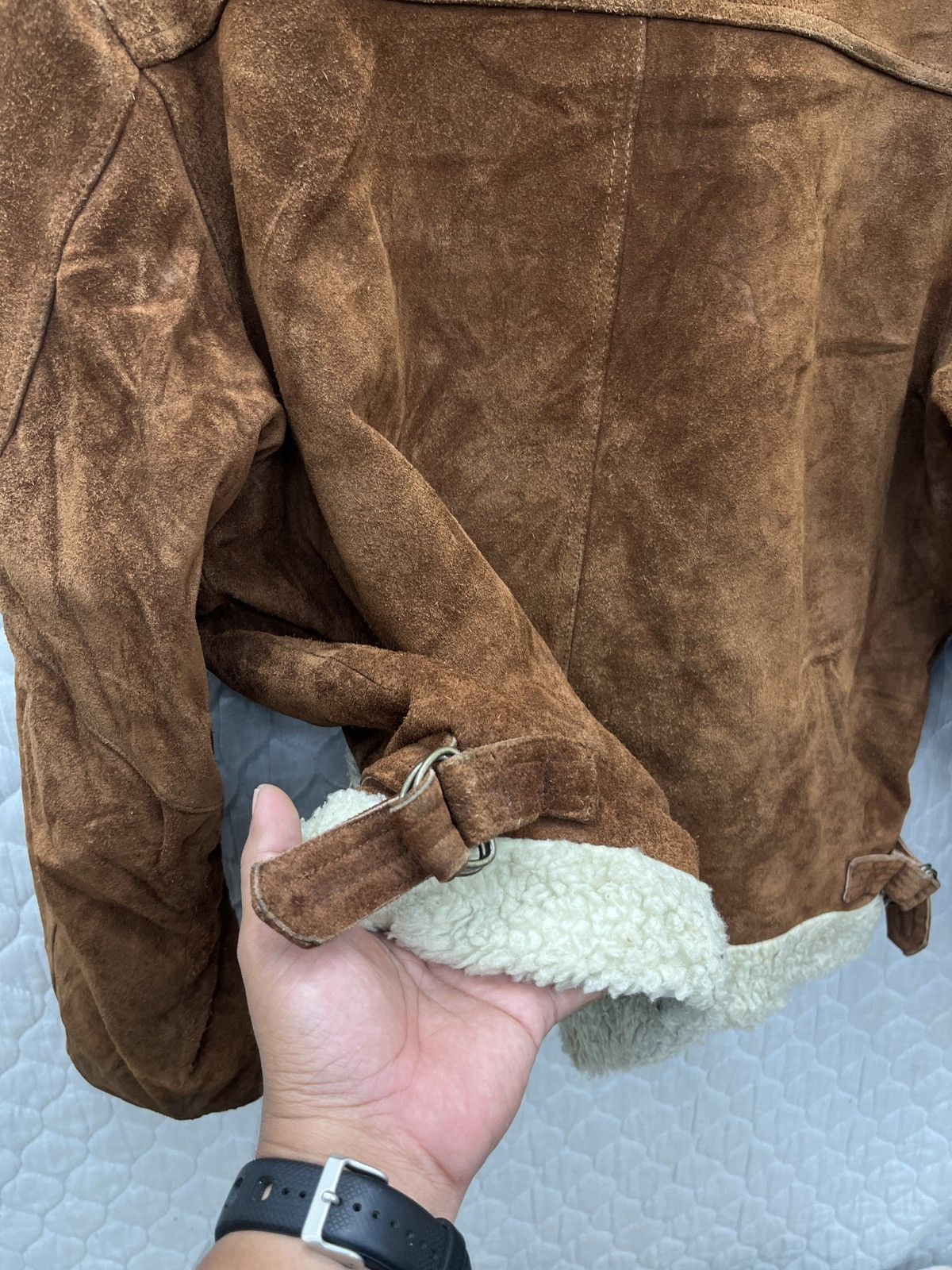 Vintage 🔥🔥🔥ARCHIVE CREATION CUBE LEATHER SHEARLING JACKET Size US L / EU 52-54 / 3 - 18 Thumbnail
