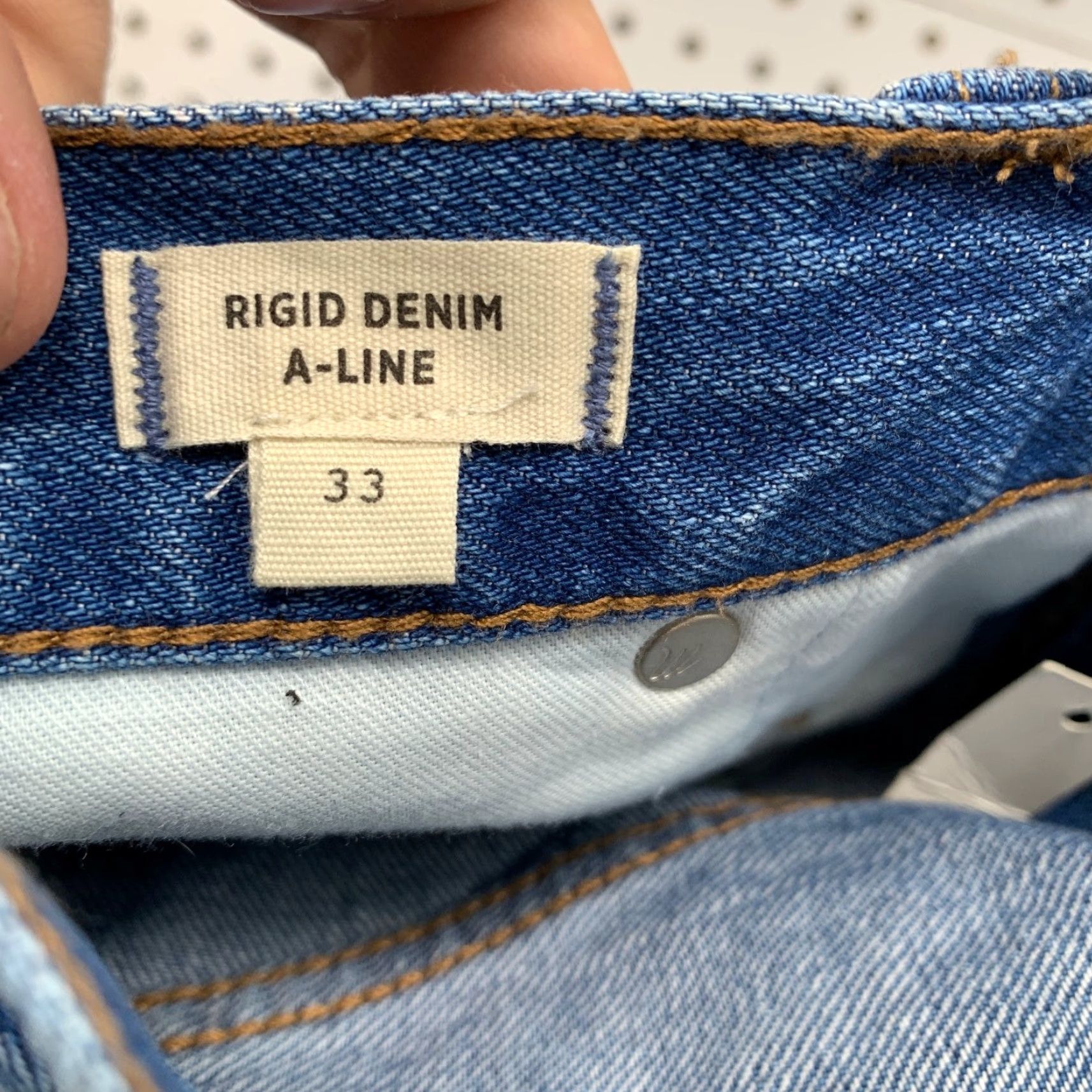Madewell Madewell Denim A-Line Mini Skirt Womens 33 Blue Casual Rigid Denim NWT Size 24" / US 00 / IT 34 - 5 Thumbnail