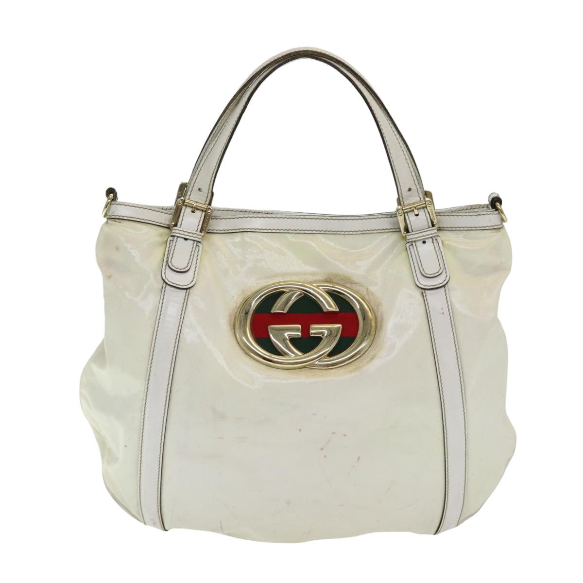 Gucci Ophidia White Canvas Handbag (Pre-Owned) Size ONE SIZE - 1 Thumbnail