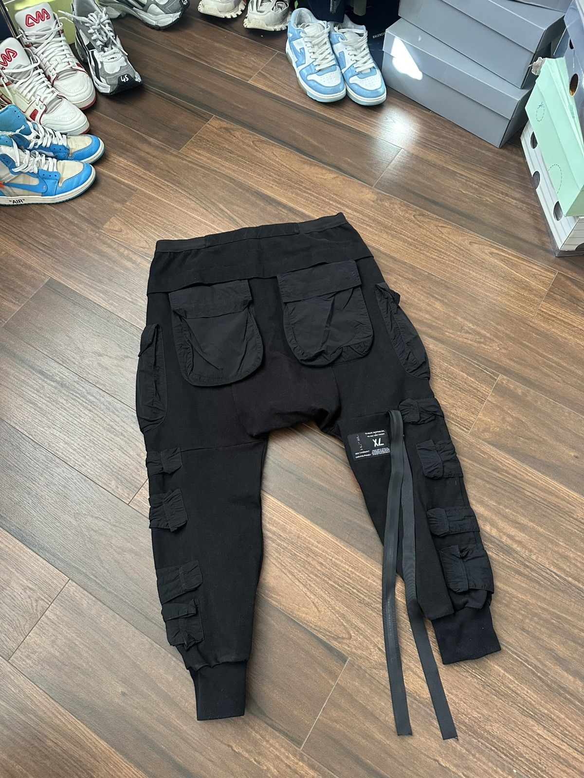 Ben Taverniti Unravel Project Ben Taverniti Drop Crotch Cargo Parachute Pants Size US 36 / EU 52 - 9 Thumbnail
