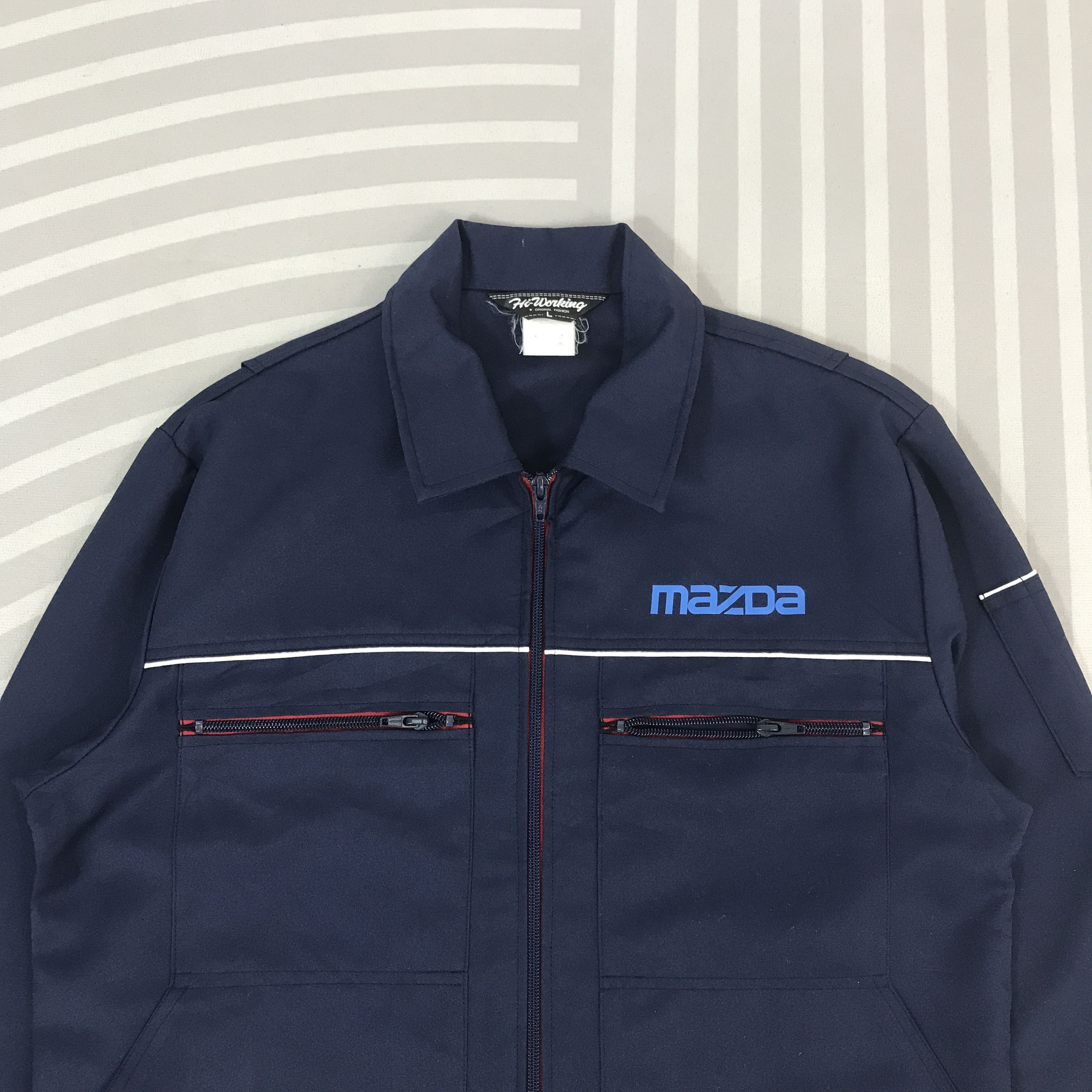 Japanese Brand Vintage Mazda Racing Navy Uniform Custom Jacket K67B12 Size US L / EU 52-54 / 3 - 4 Thumbnail
