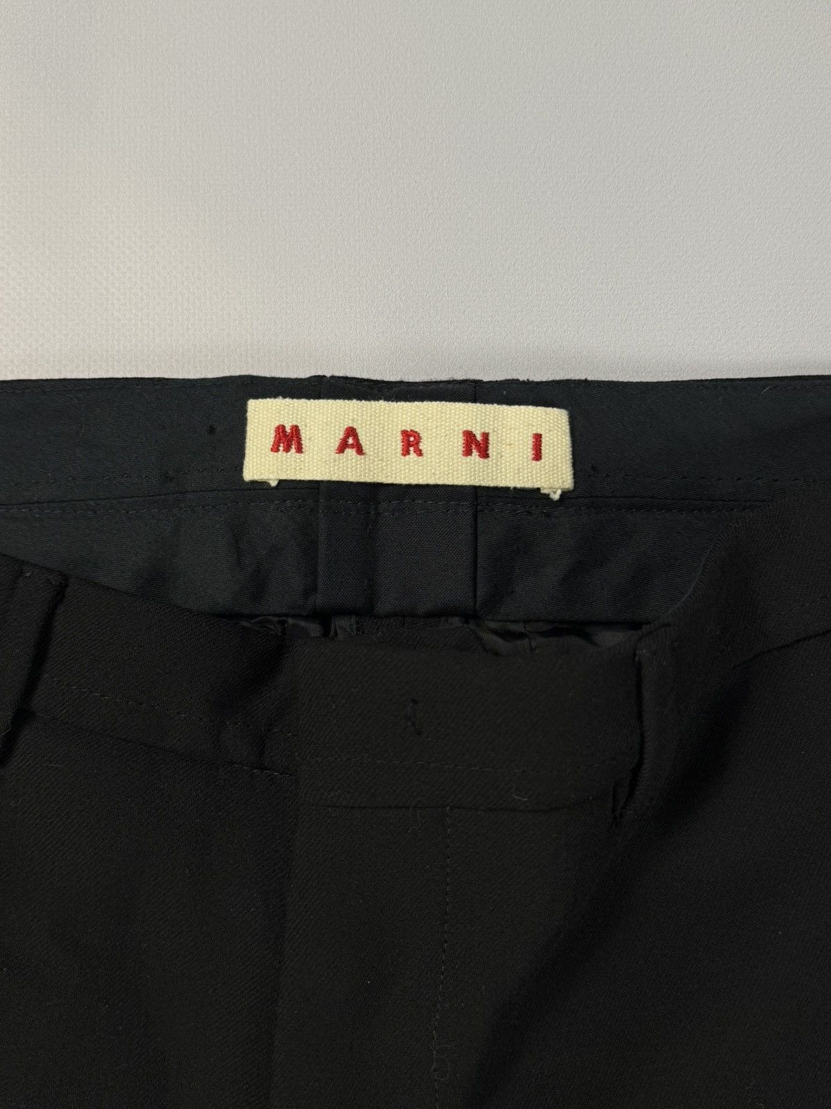 Marni Marni Wide Leg Cropped Pants Wool Size 30" / US 8 / IT 44 - 7 Thumbnail