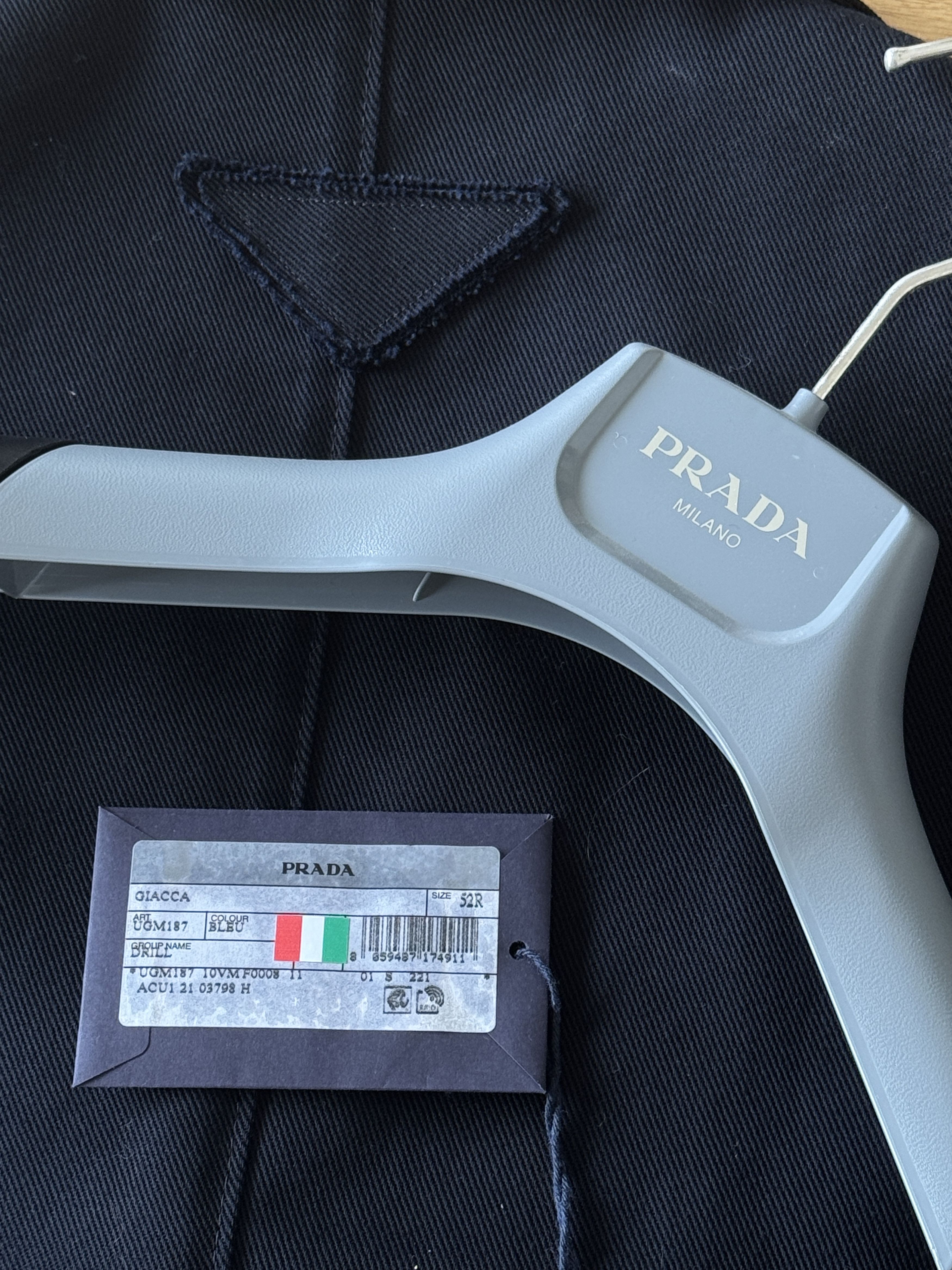 Prada Prada Drill Blazer Boxy Fit Reverse Triangle - 52R Size US L / EU 52-54 / 3 - 5 Thumbnail