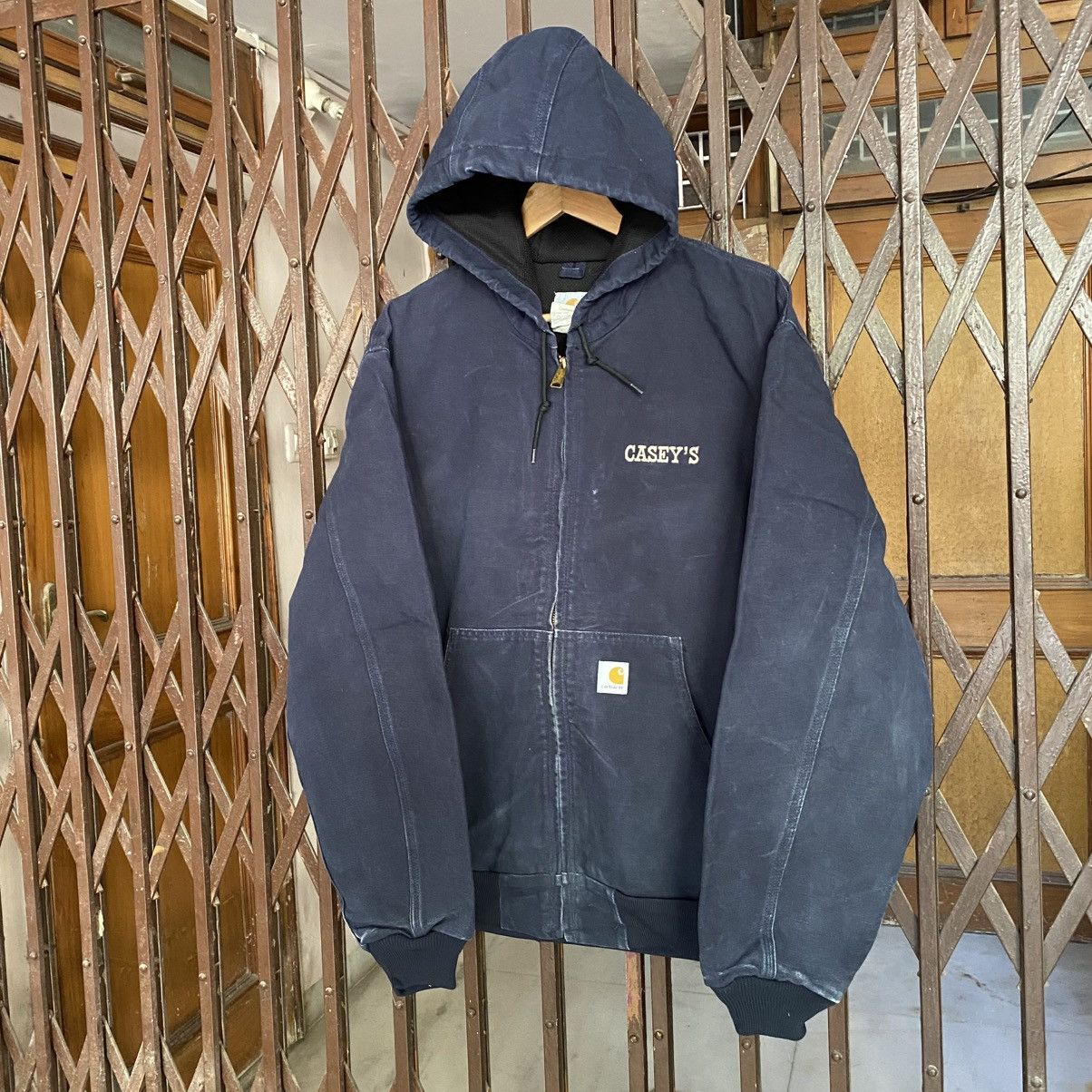 Carhartt Vintage Carhartt Blue Active Hooded Jacket Size US XL / EU 56 / 4 - 2 Thumbnail