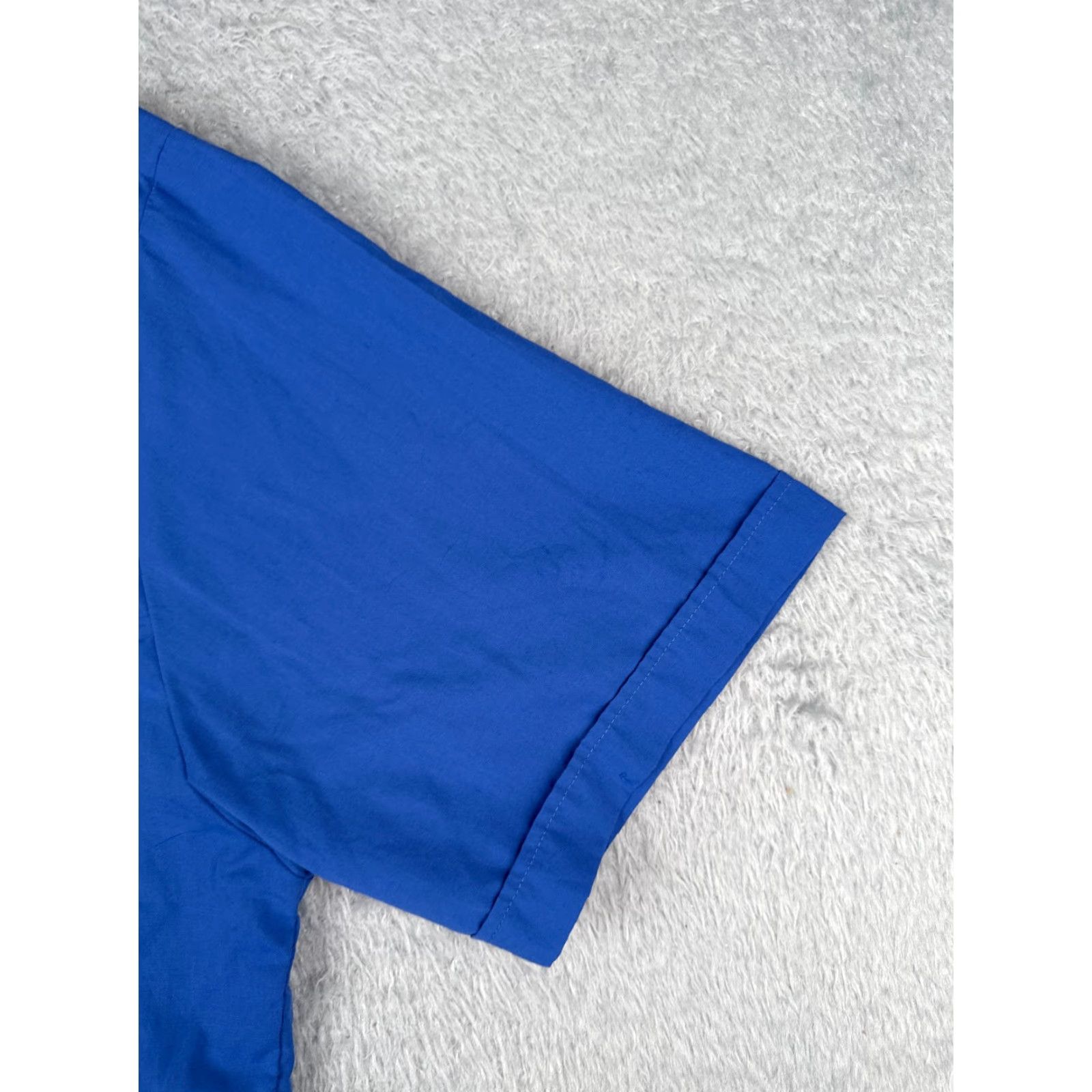 Omega Omega Fashion Guayabera Shirt Men 17.5 Blue Cotton Polyester Blend 4 Pocket Button-Up Size US XXL / EU 58 / 5 - 2 Thumbnail