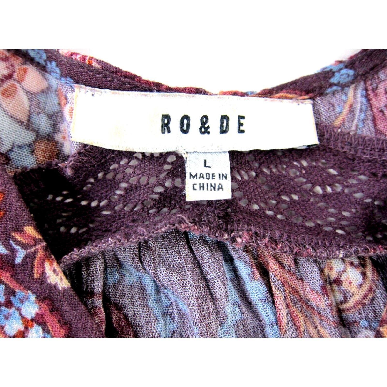 Anthropologie VINTAGE Anthropologie RO & DE Pink Orange Blue Floral Rayon Tunic Smock Sun Dress Large Size L / US 10 / IT 46 - 4 Thumbnail