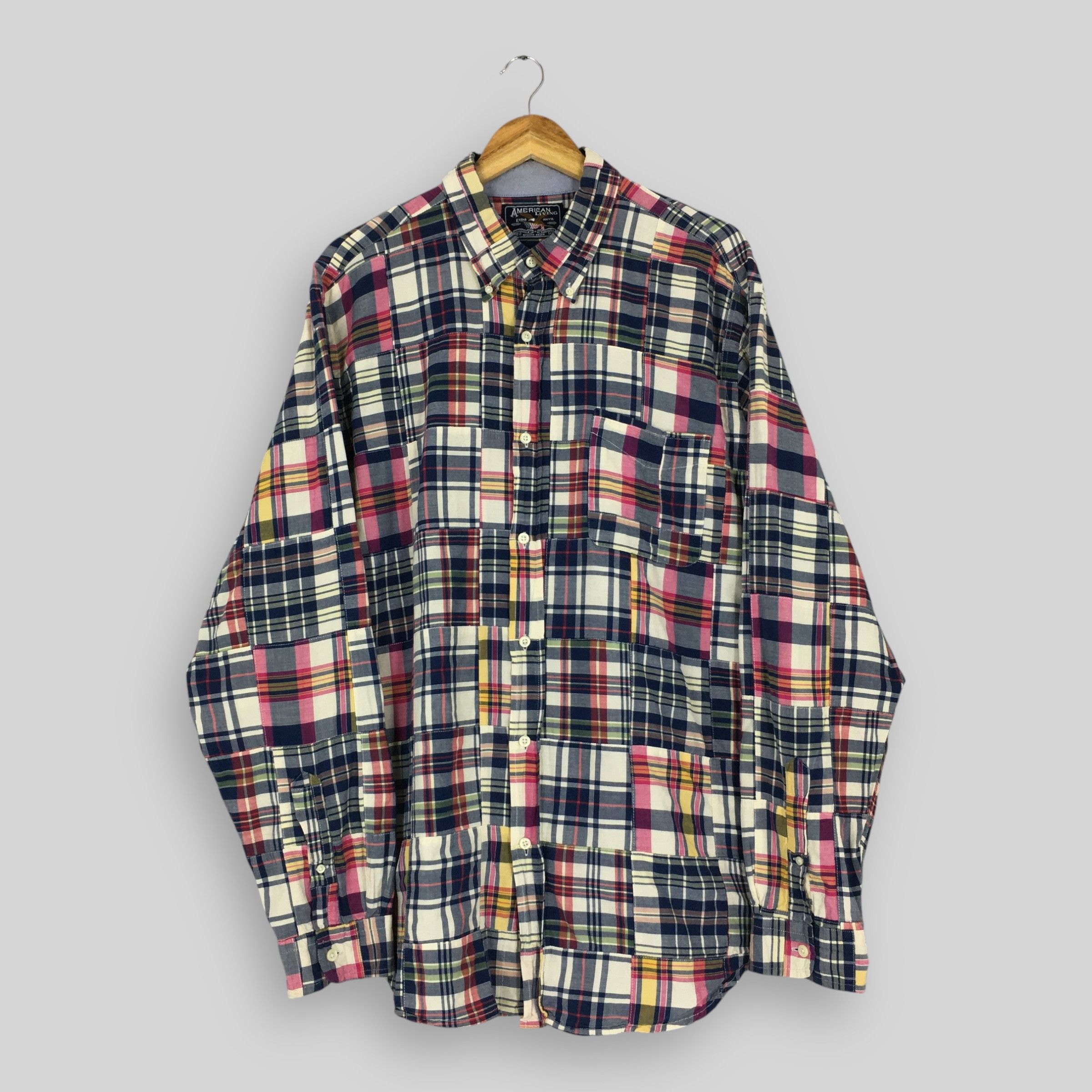Flannel Vintage American Living Patchwork Flannel Shirt XXLarge Size US XXL / EU 58 / 5 - 1 Thumbnail