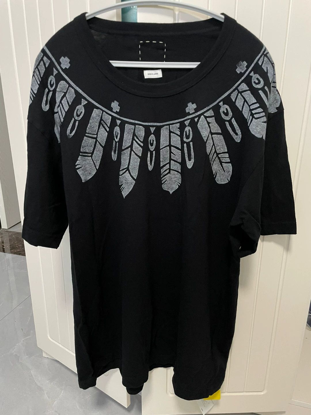 VISVIM JUMBO TEE S/S FEATHERS 19SS hand-painted