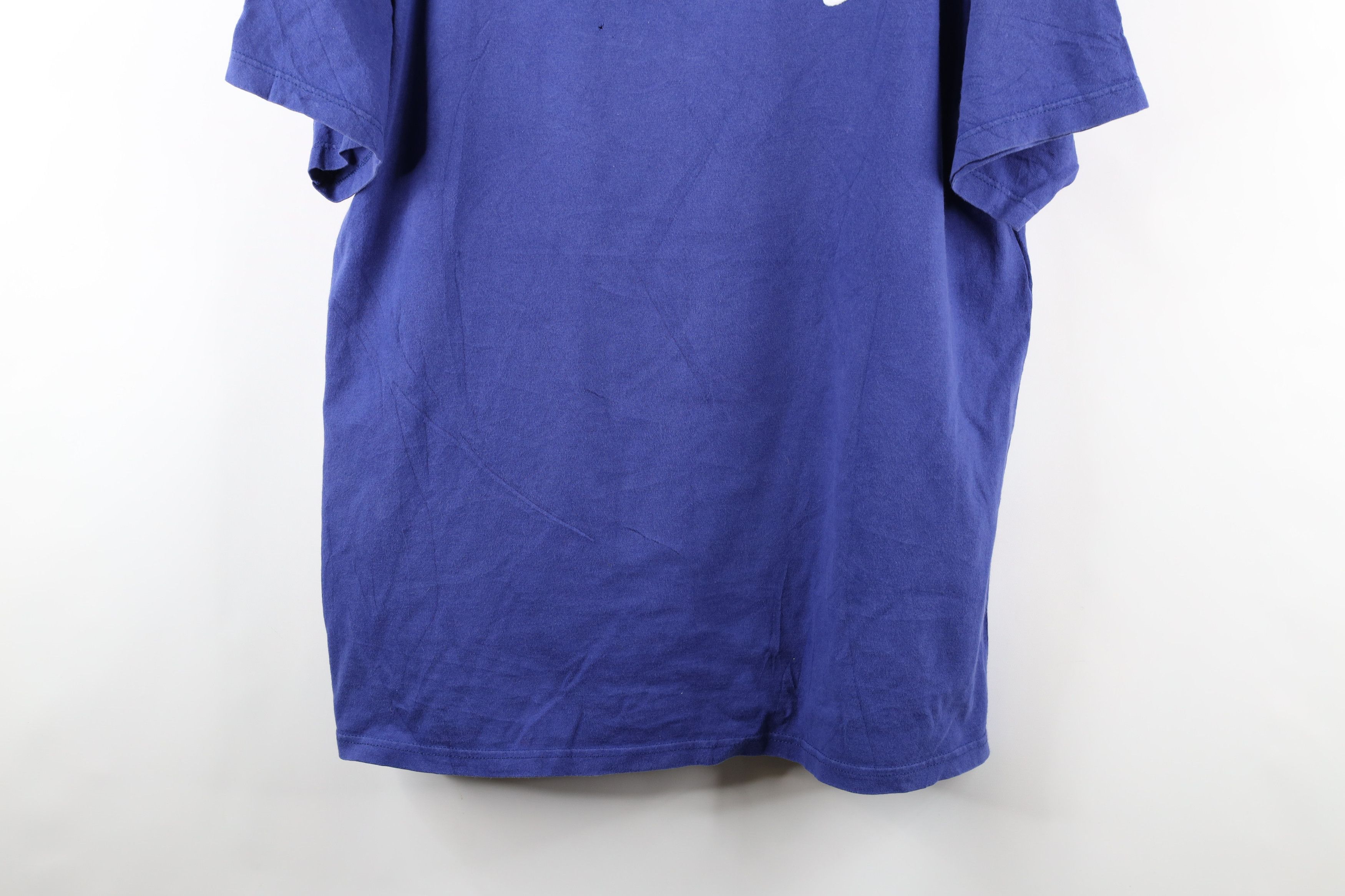 Nike Vintage 90s Nike Travis Scott Mini Swoosh T-Shirt Blue USA Size US L / EU 52-54 / 3 - 3 Thumbnail