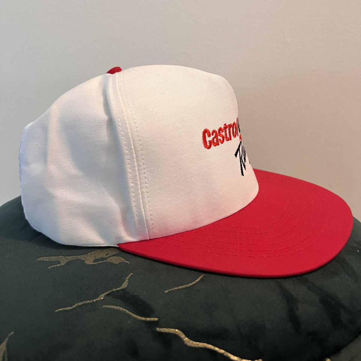 Nomad Vintage Castrol GTX Racing Hat White Snapback Hat Size ONE SIZE - 4 Thumbnail