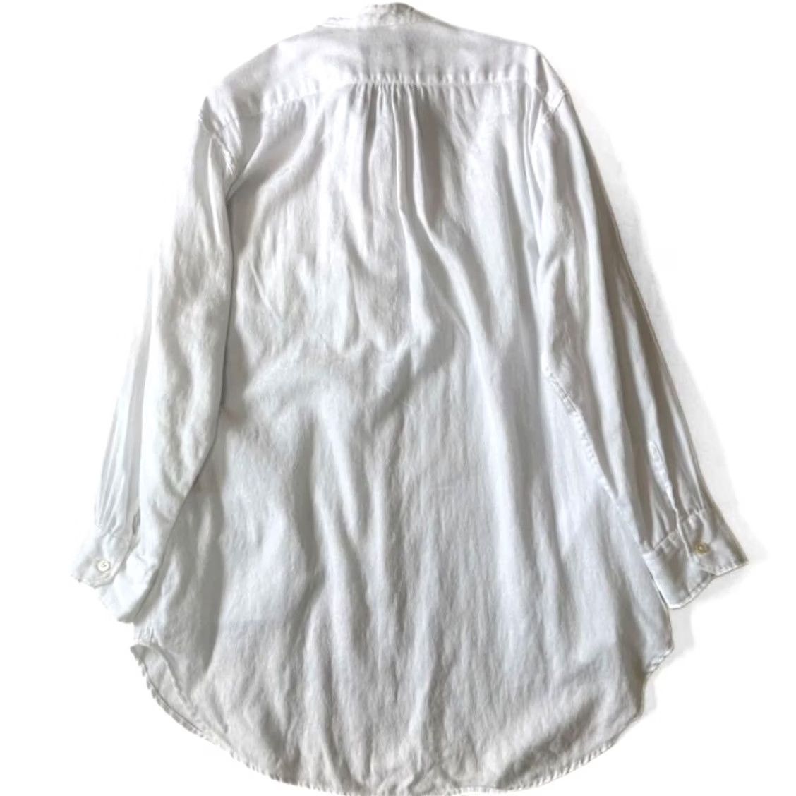 Engineered Garments Engineered Garments Shirt XS White Button-Up Band Collar Pullover Short? Long Sleeve, Cotton, Casual Mens Size US XS / EU 42 / 0 - 2 Thumbnail
