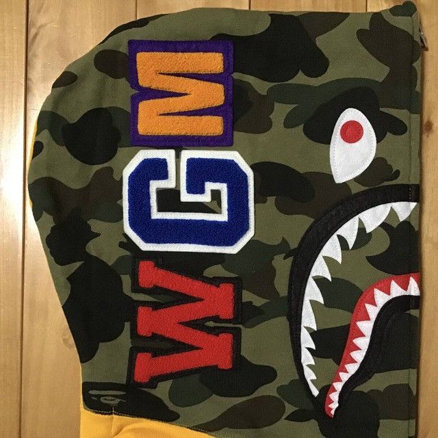 Bape BAPE camo Shark full zip hoodie orange a bathing ape Size US M / EU 48-50 / 2 - 4 Thumbnail