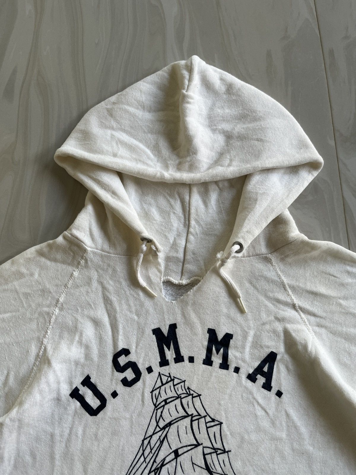 Russell Athletic × Vintage Vintage 80s U.S.M.M.A. Hoodie ⛵️ Size US M / EU 48-50 / 2 - 4 Thumbnail
