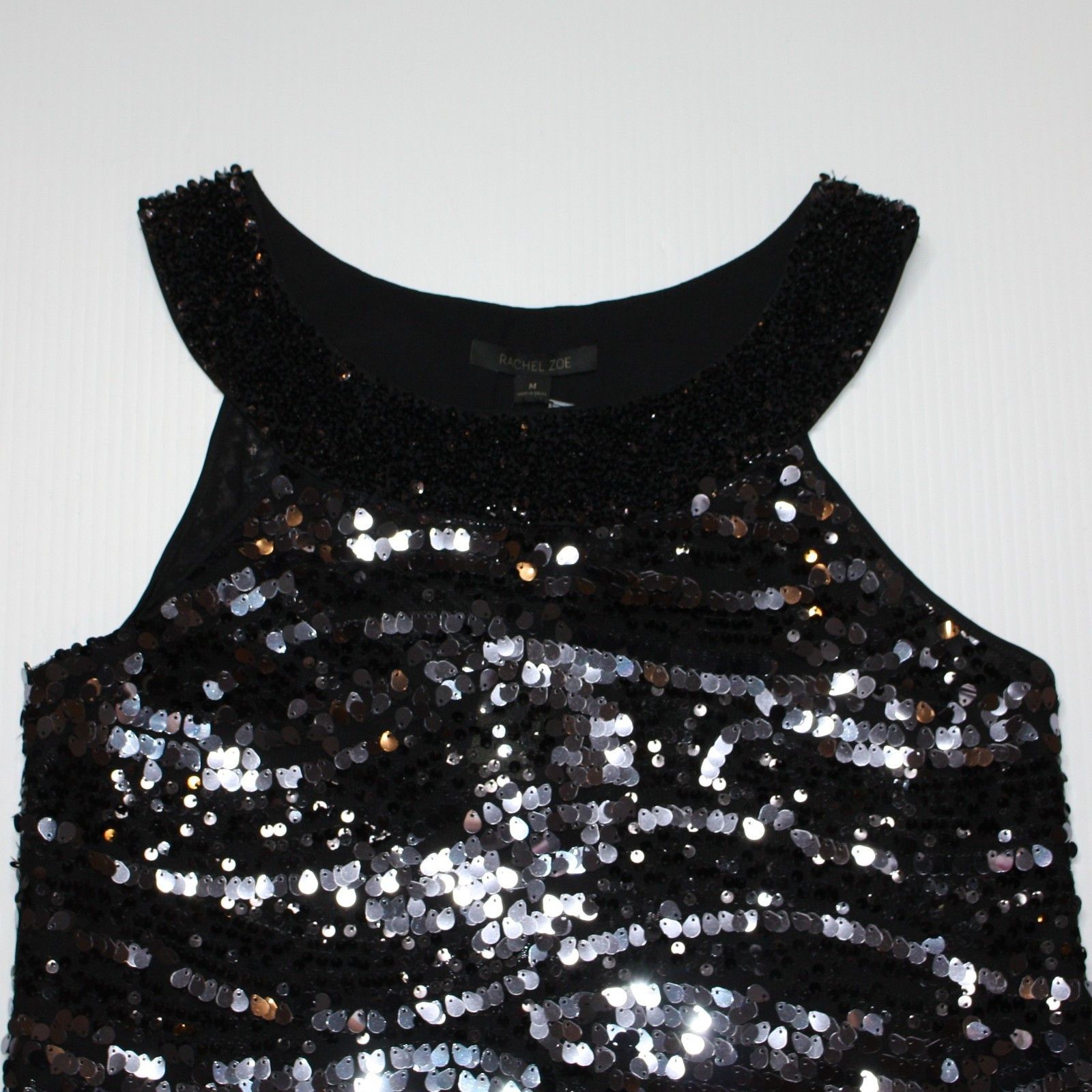 Rachel Zoe Irene Irena Black Sequined Shift Dress in size M NWT $525 Size M / US 6-8 / IT 42-44 - 5 Thumbnail
