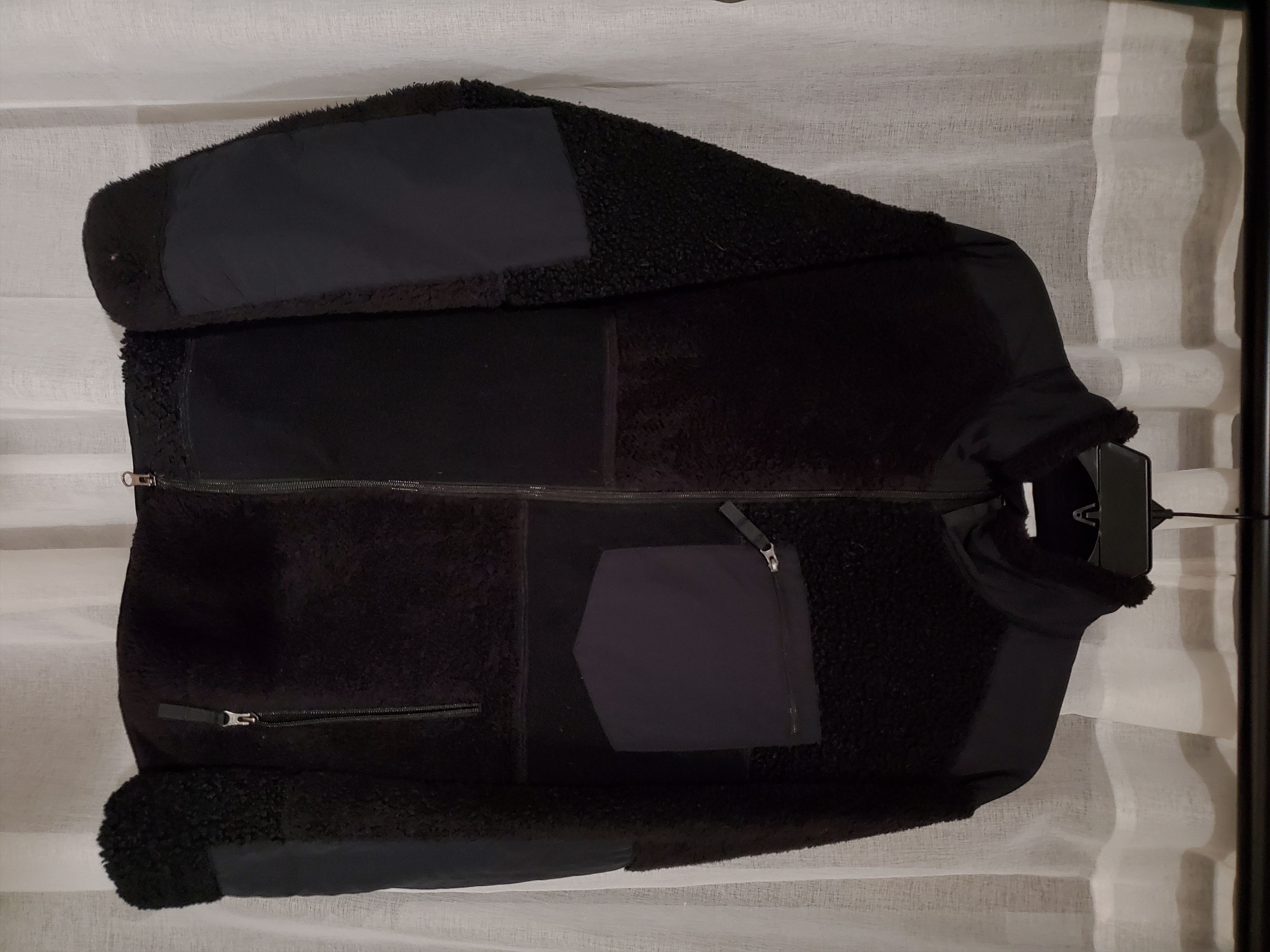 image of Engineered Garments x Uniqlo Patchwork Fleece Jacket in Black, Men's (Size Medium)