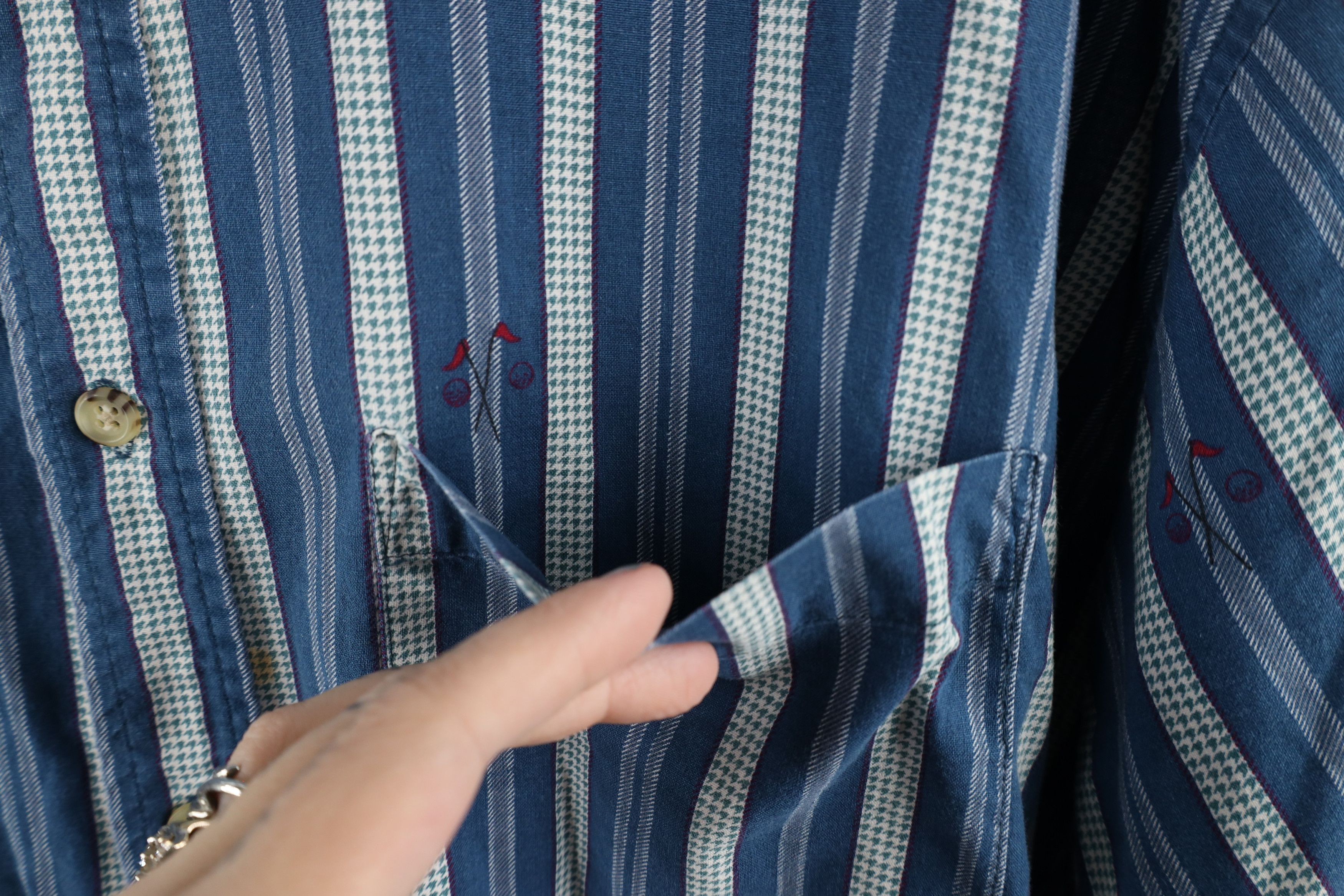 Vintage Vintage 90s Streetwear Golf Flag Button Down Shirt Cotton Size US XL / EU 56 / 4 - 4 Thumbnail