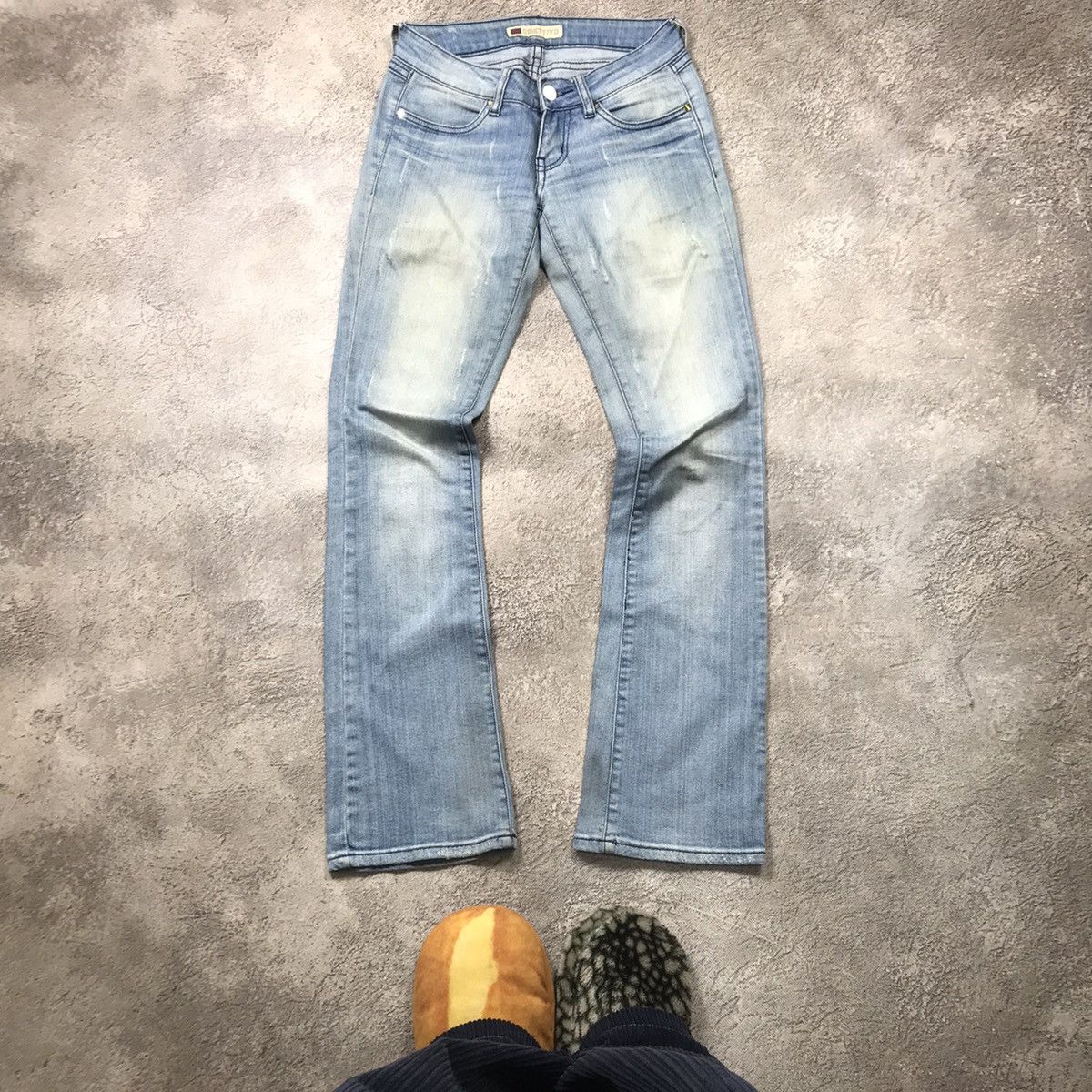 Vintage Vintage Y2K Distressed Flared Jeans Grunge Skate Tapered 27 Size 27" / US 4 / IT 40 - 1 Thumbnail