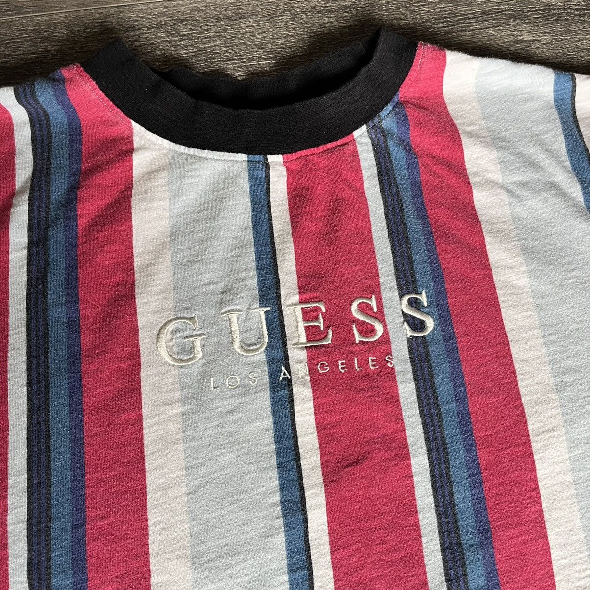 Guess × Vintage Vintage Guess Originals Los Angeles Embroidered Striped Tee Size US M / EU 48-50 / 2 - 4 Thumbnail