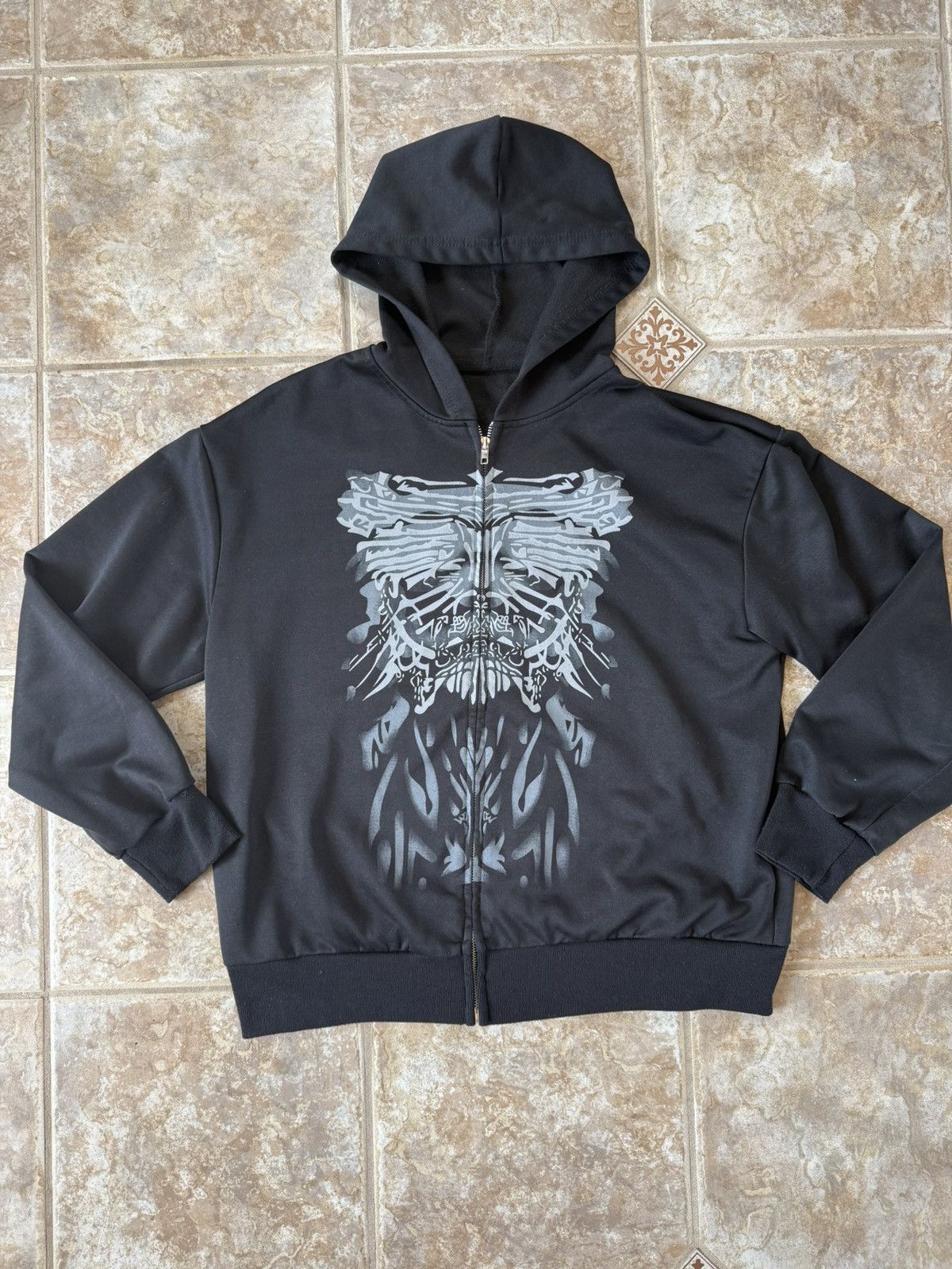 Streetwear × Vintage Y2k fall out boy black zip up emo grunge