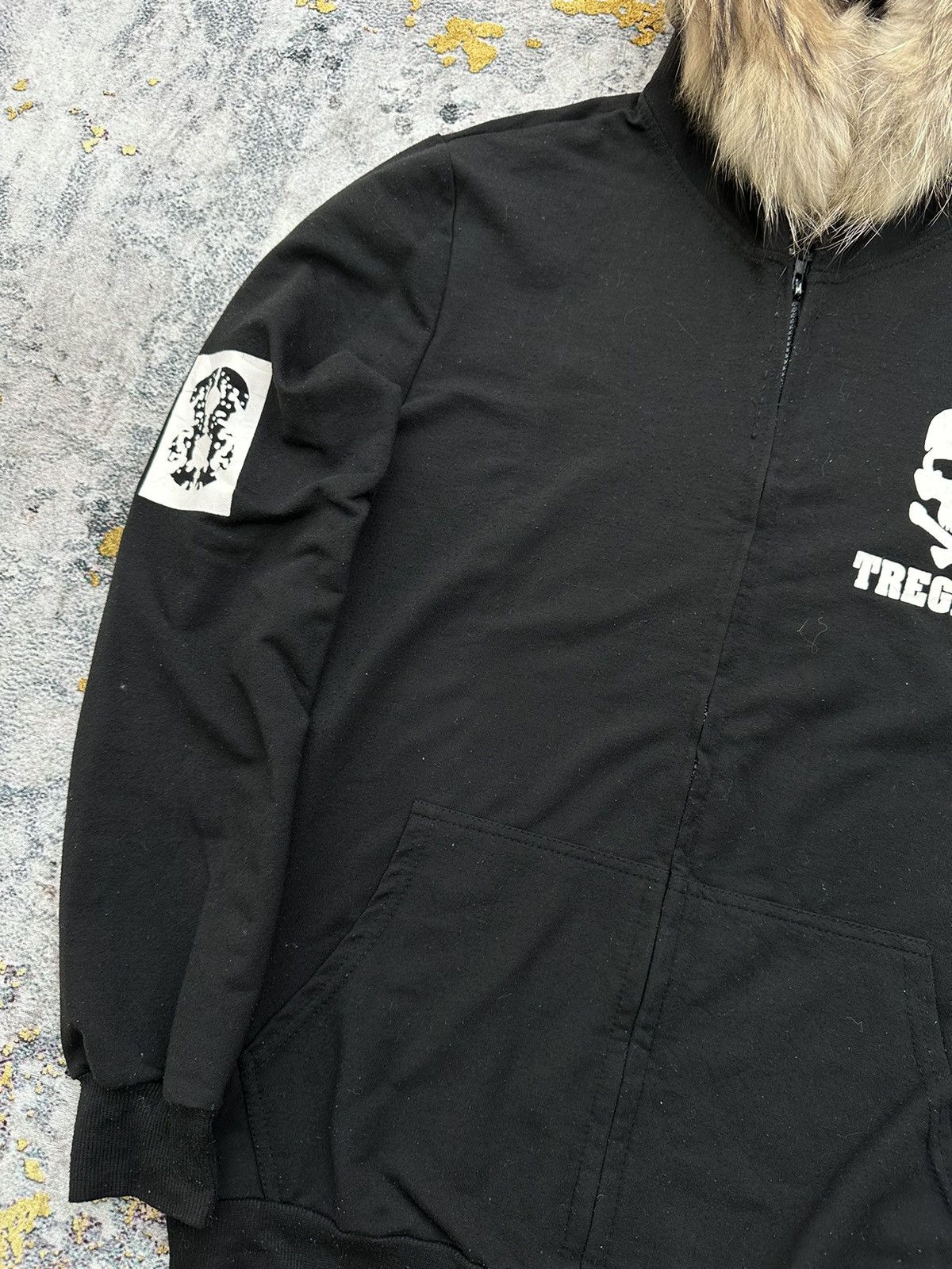 20471120 2000s DEPARTURE RSPIDLY SKULL NUMBER 7 FUR HOODIE LGB STYLE Size US M / EU 48-50 / 2 - 4 Thumbnail