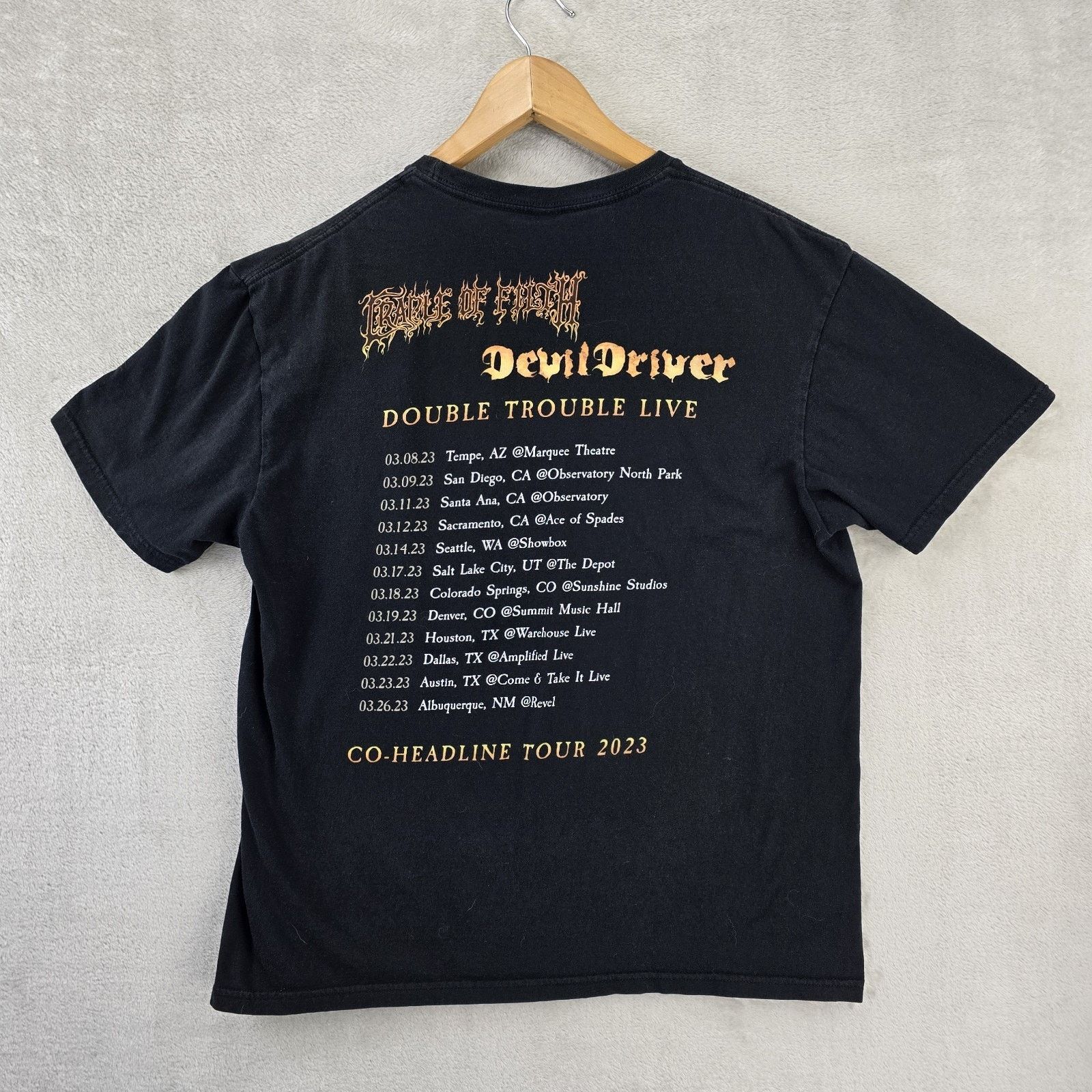 Gildan Cradle Of Filth DevilDriver Double Trouble Live Shirt Large Size US L / EU 52-54 / 3 - 5 Thumbnail