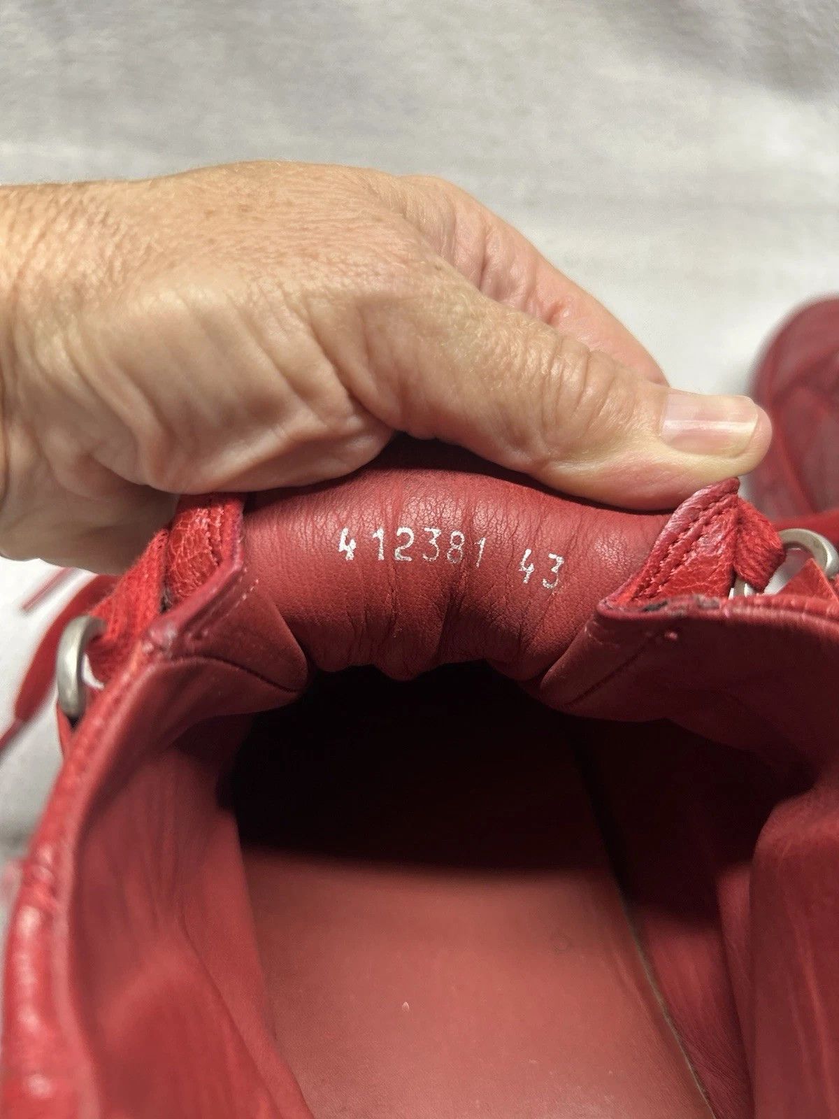 Balenciaga Balenciaga Arena Red 10 High Tops Leather Sneakers Size US 10 / EU 43 - 7 Thumbnail