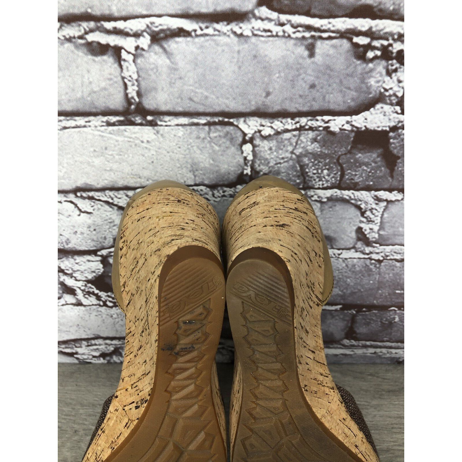 Teva Teva Riviera Grey Brown Mary Jane Cork Wedge Shoes Women 7.5 Size US 7.5 / IT 37.5 - 22 Thumbnail
