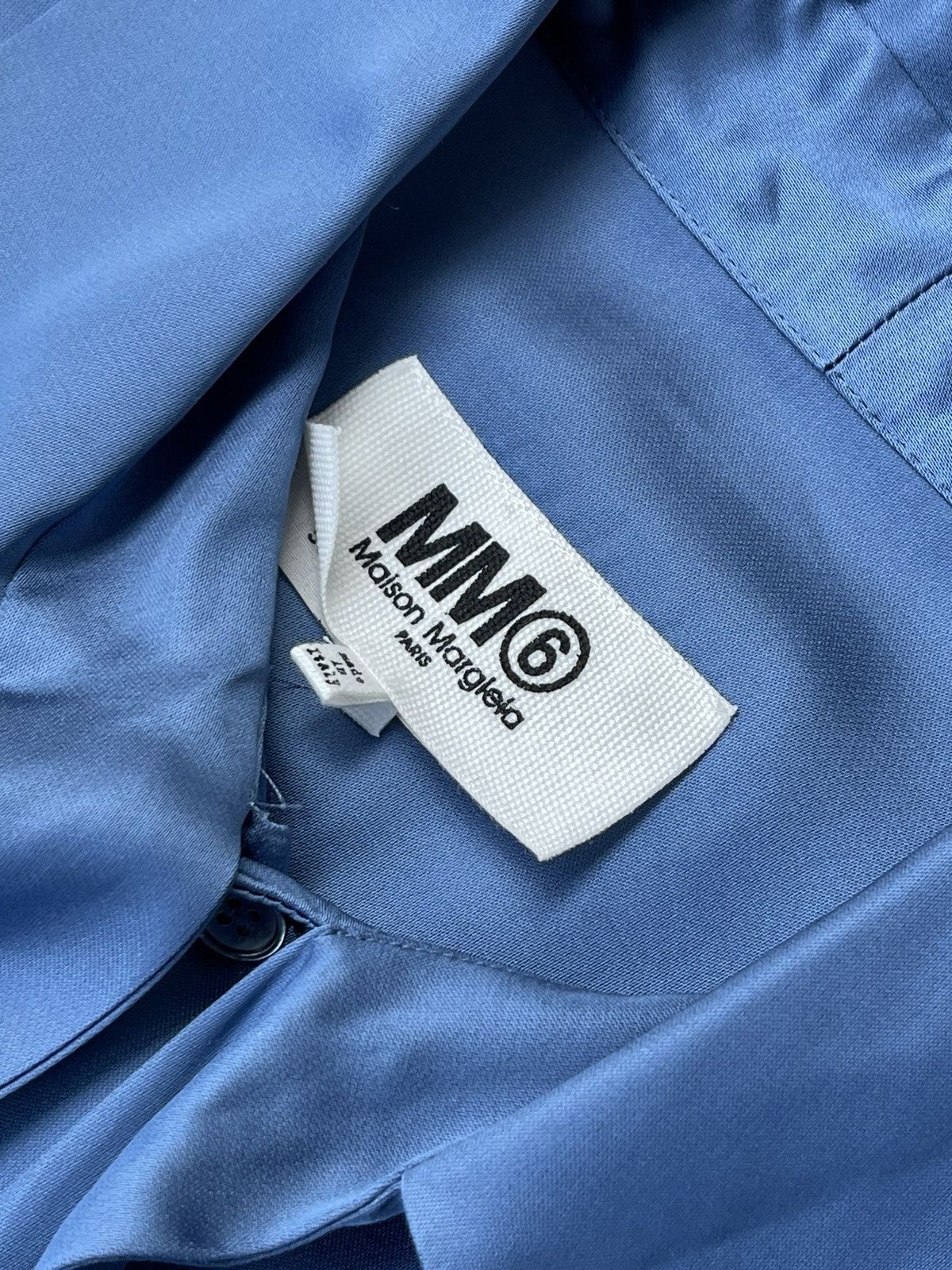 Maison Margiela !DS! SS22 Maison Margiela Bow Blue Viscose Shirt Size L / US 10 / IT 46 - 20 Thumbnail