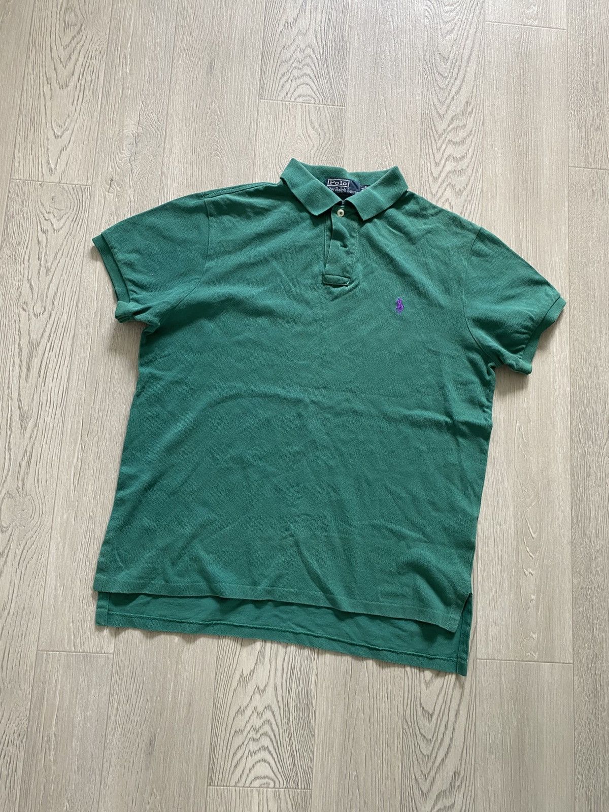 Polo Ralph Lauren × RRL Ralph Lauren × Vintage Vintage Polo Ralph Lauren Green Polo T-shirt Chief Keef M Size US M / EU 48-50 / 2 - 1 Thumbnail