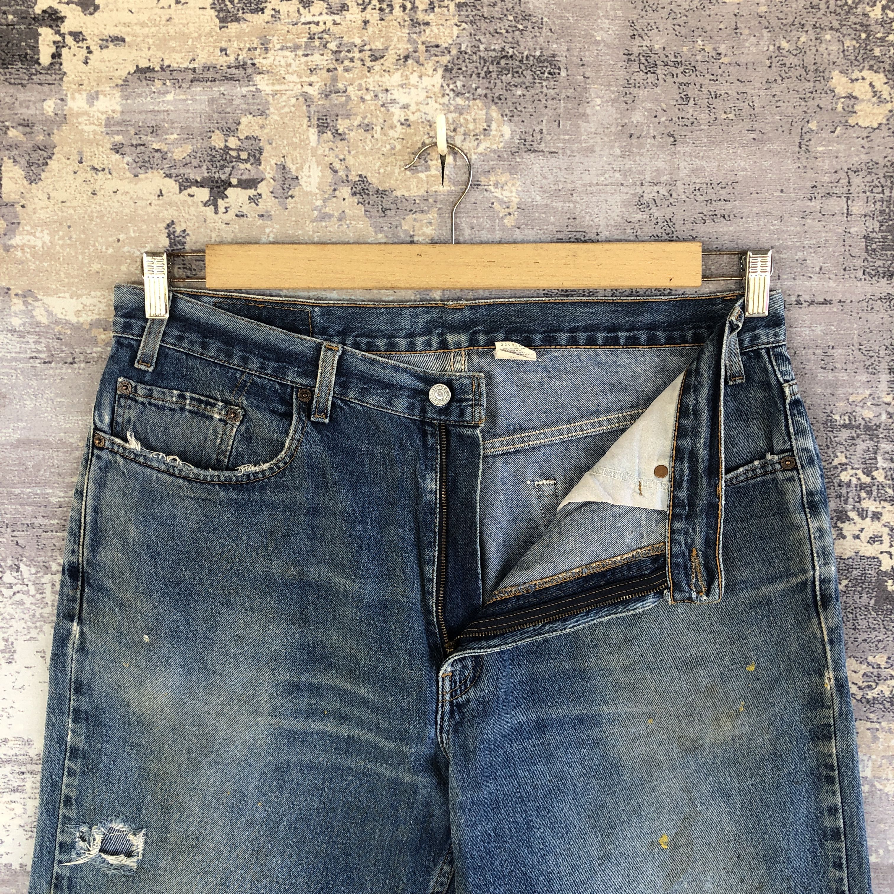 Levi's Vintage Levis Distressed Jeans Levi's Painter Faded Denim Size US 36 / EU 52 - 6 Thumbnail