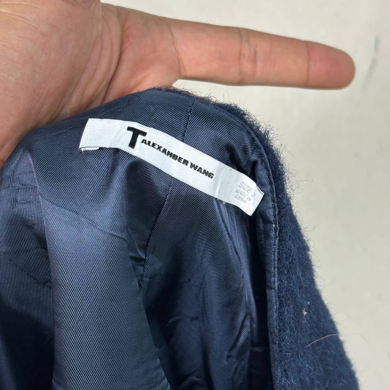 Alexander Wang ALEXANDER WANG FUR MOHAIR SKIRT DARK BLUE Size 29" - 4 Thumbnail