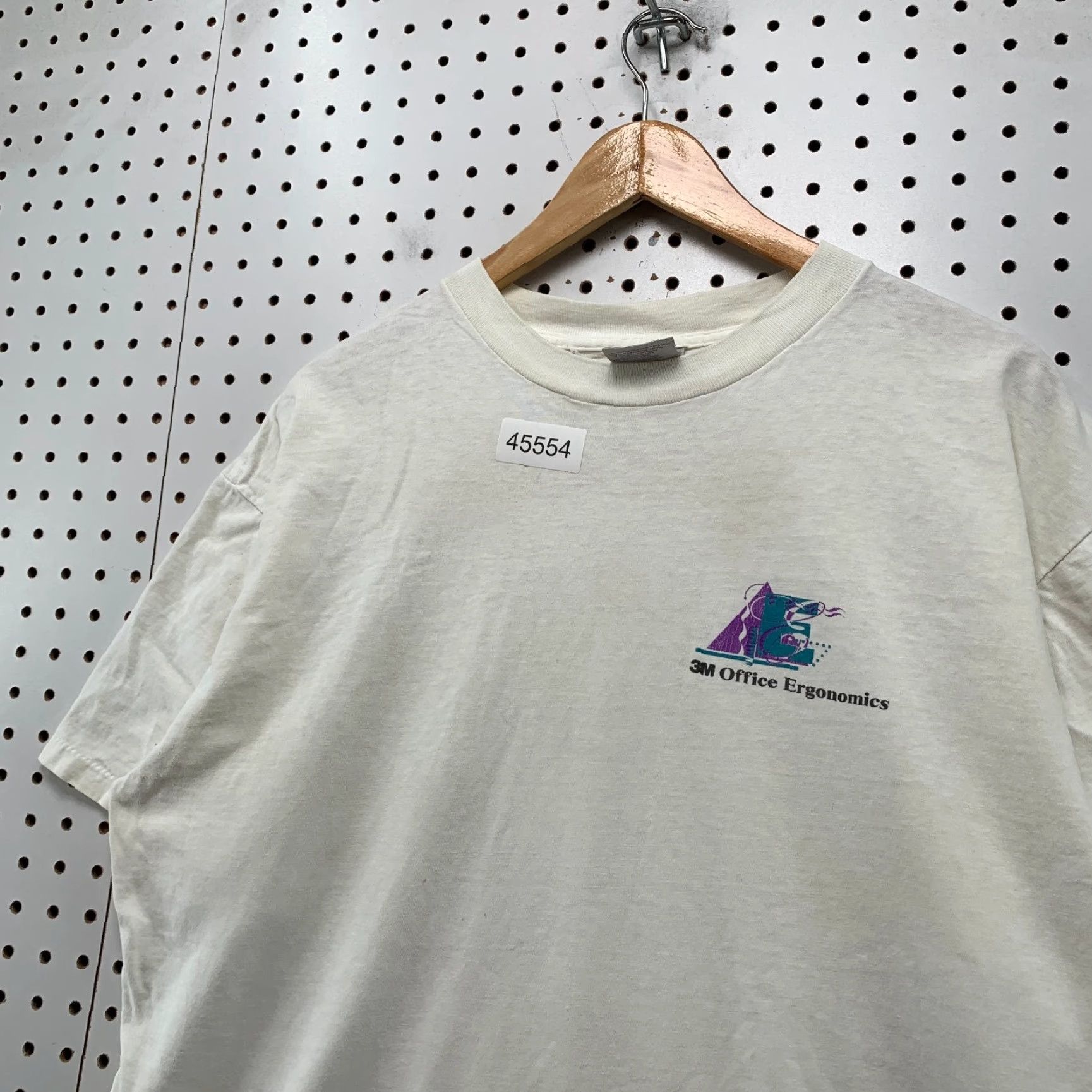 Vintage VINTAGE 3M Office Ergonomics Shirt Mens XL White Single Stitch 90s USA Office T Size US XL / EU 56 / 4 - 3 Thumbnail
