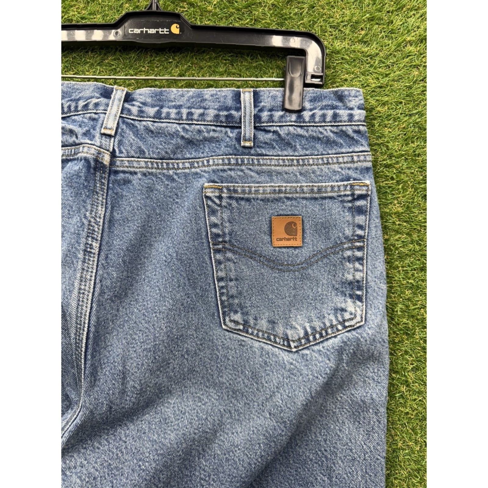 Carhartt Carhartt Jeans Mens 40x34 Relaxed Fit Denim Workwear B172 DST Flannel Lined Blue 90s Logo Workwear Mens Jeans Size US 40 / EU 56 - 4 Thumbnail