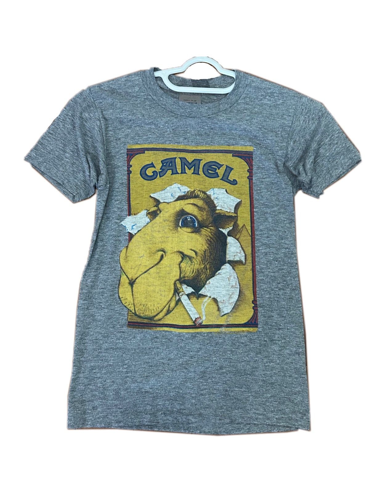 Vintage Vtg 80s Heather Gray Joe Camel Cigarettes T-Shirt Size US XS / EU 42 / 0 - 1 Thumbnail