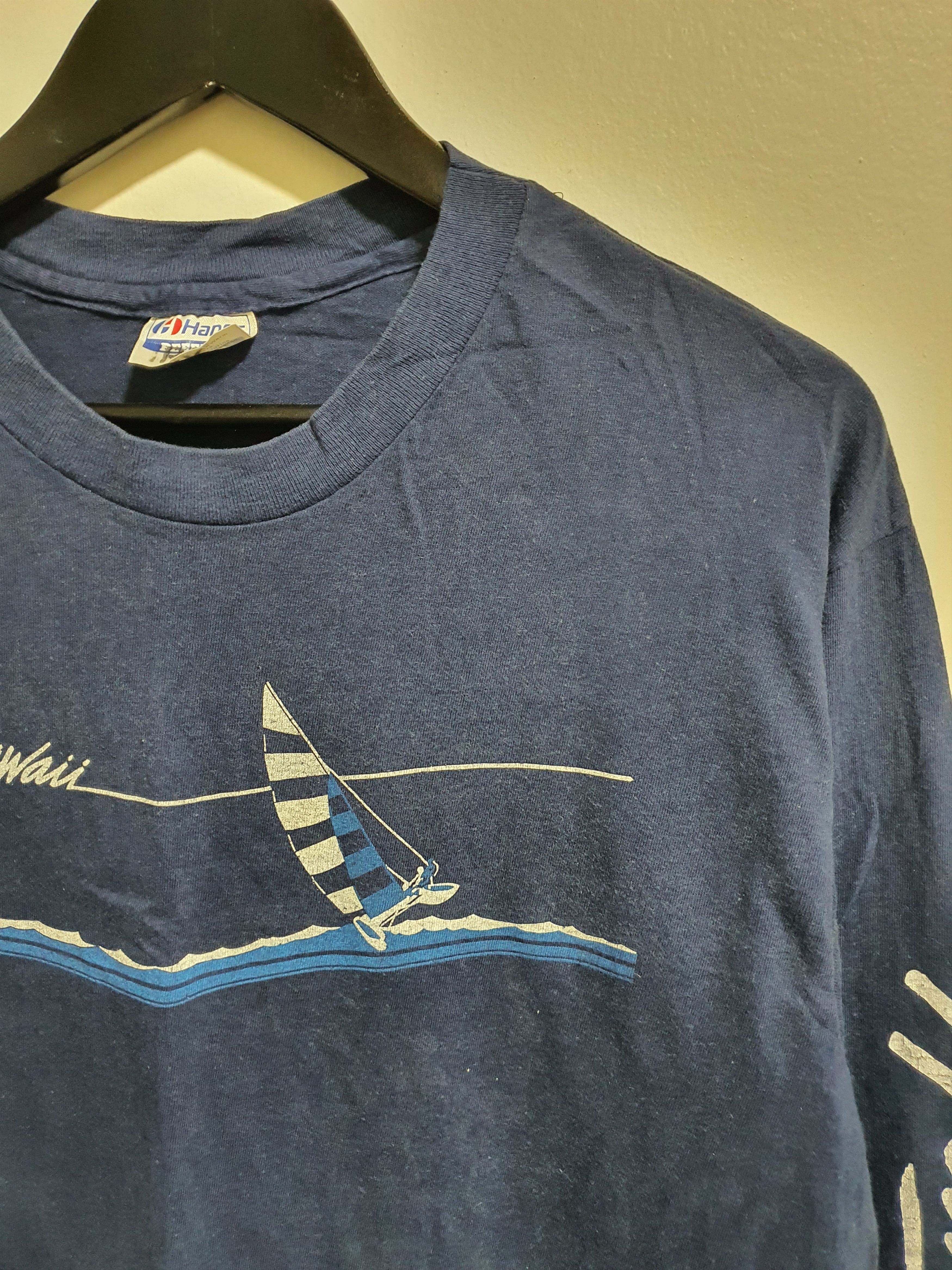Hanes × Vintage VINTAGE HAWAII SAILER 22/29 USA RARE LONG SLEEVE T-SHIRT Size US XL / EU 56 / 4 - 2 Thumbnail
