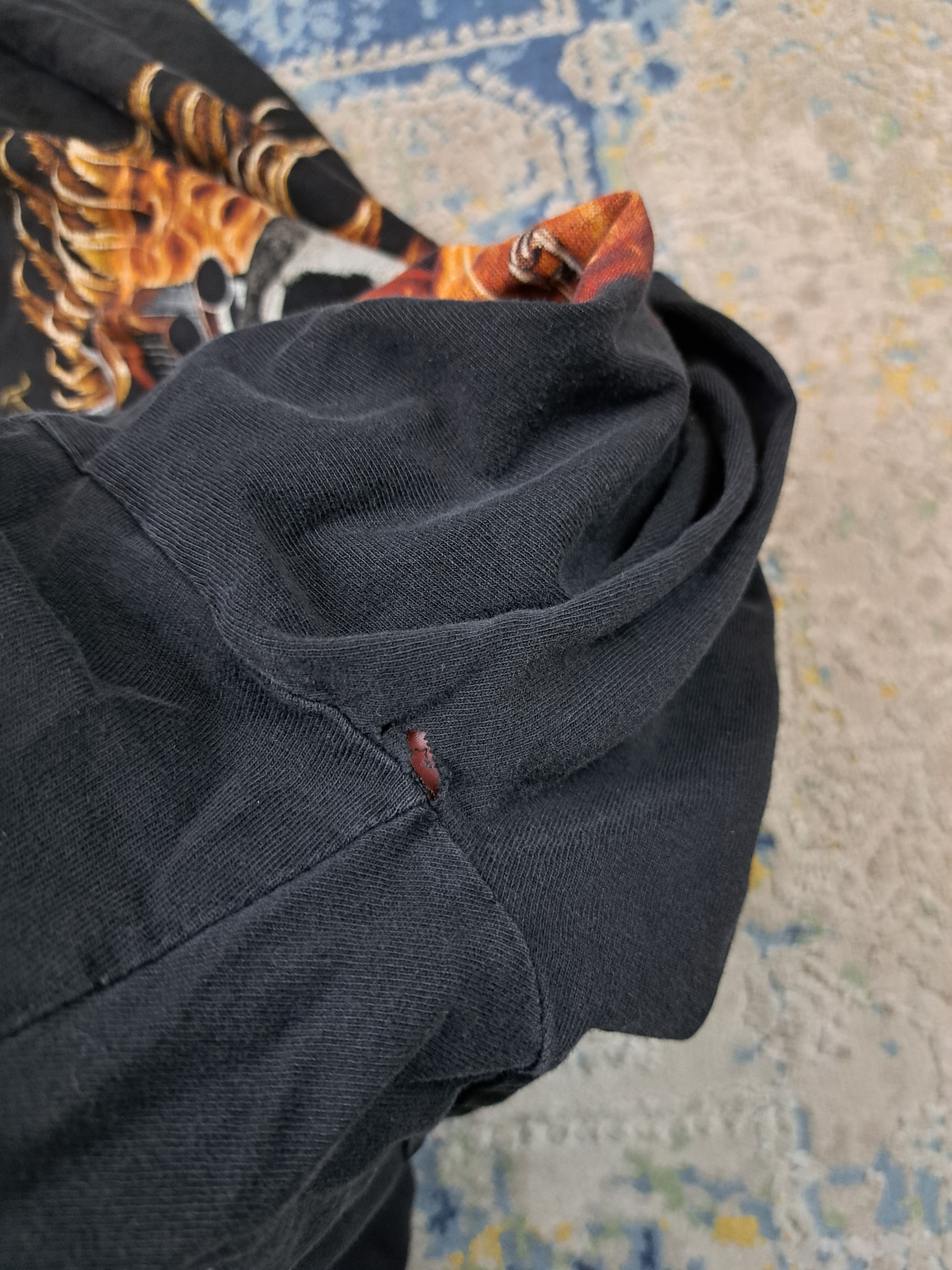 Vintage Vintage 00s Ghost Rider Motorcycle Flames Skull Drip y2k Size US L / EU 52-54 / 3 - 8 Thumbnail