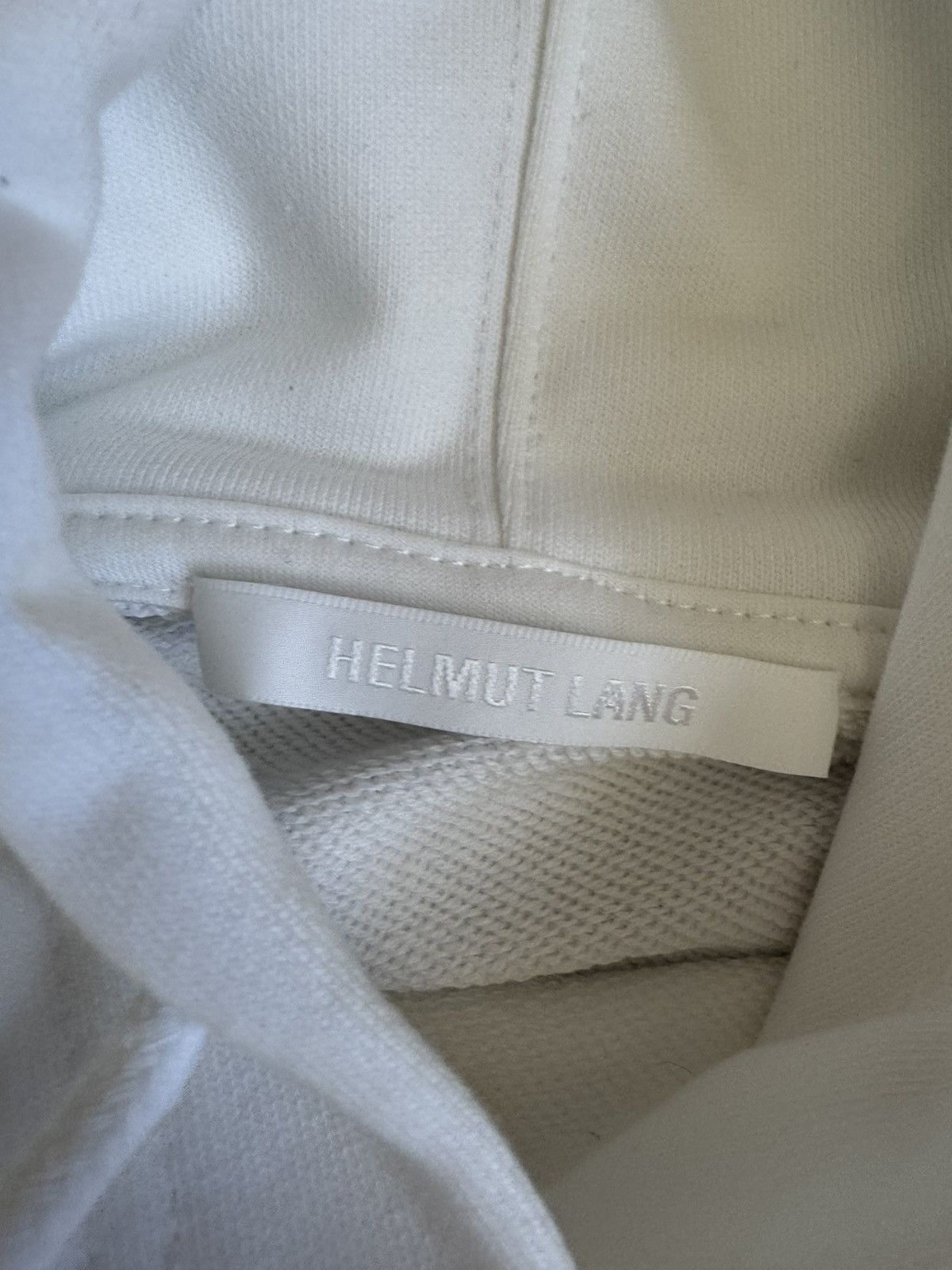 Helmut Lang Helmut Lang White Societas Hoodie Size US L / EU 52-54 / 3 - 3 Thumbnail