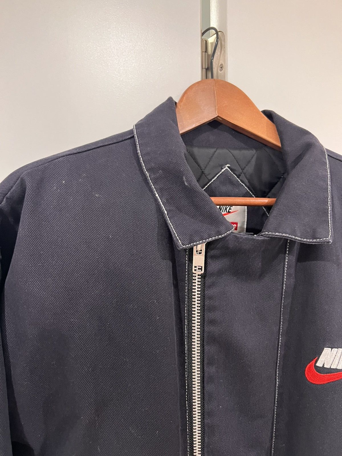 Nike × Supreme Supreme x Nike Double Zip Quilted Work Jacket 'Navy' Size US L / EU 52-54 / 3 - 7 Thumbnail