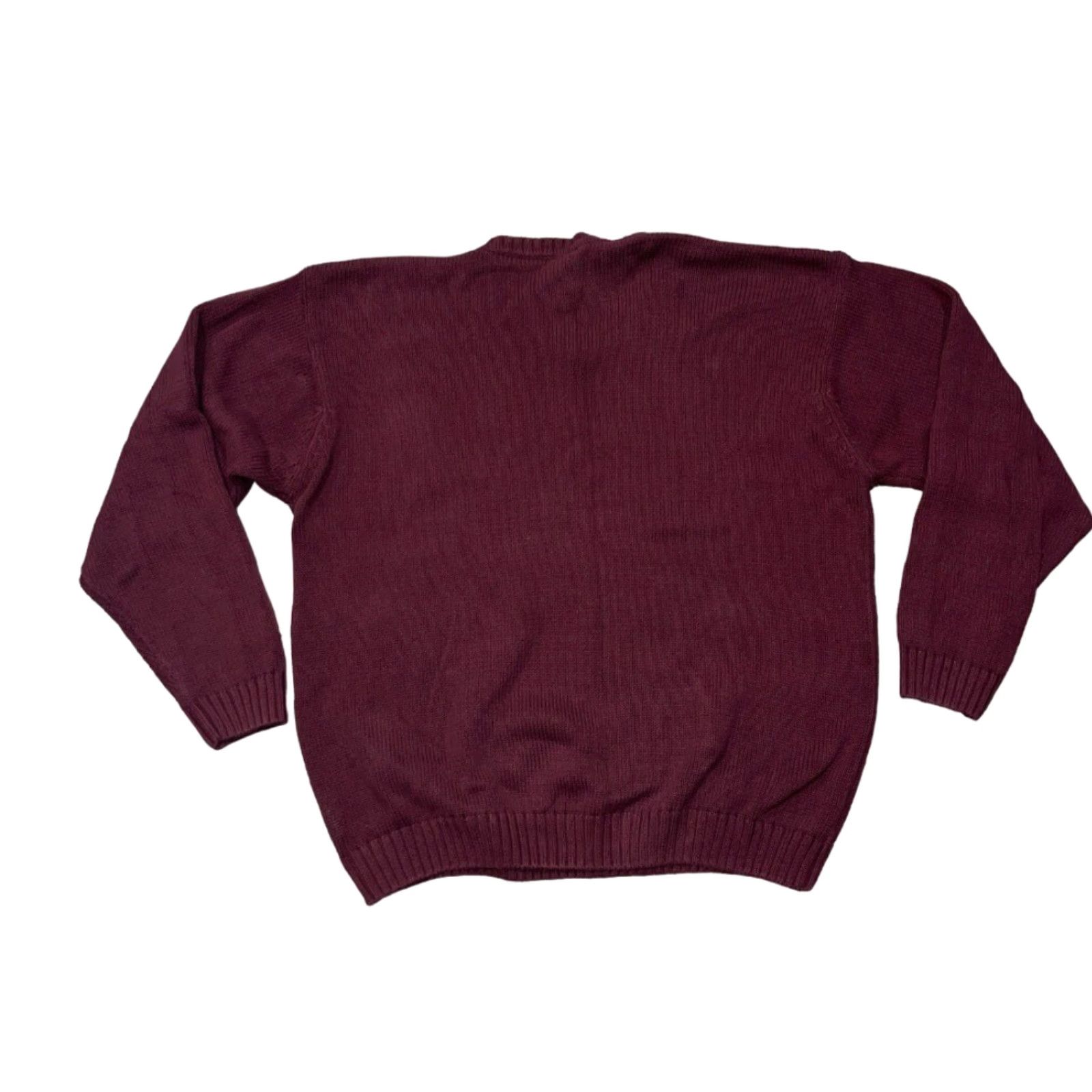 Vintage Columbia Sweater Men L Maroon V-Neck Pullover Logo Long Sleeve Knit Casual 90s Outdoor Size US L / EU 52-54 / 3 - 2 Thumbnail