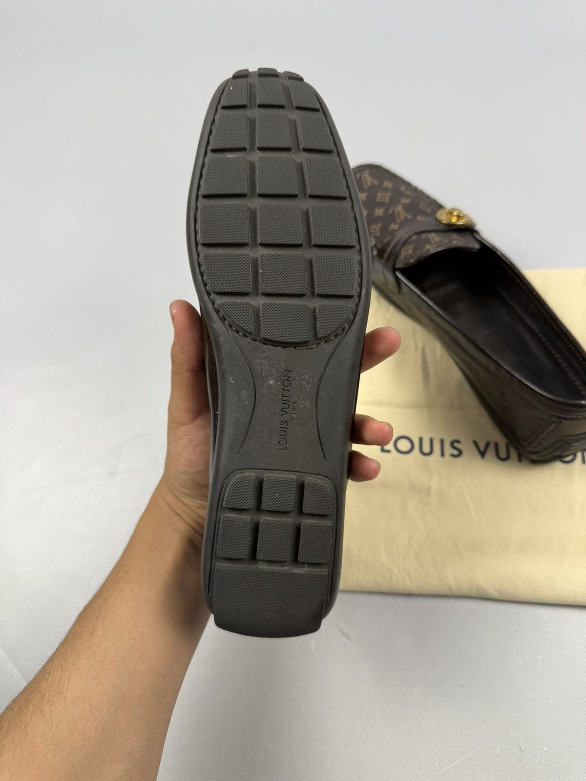 Louis Vuitton Louis Vuitton Monogram Loafers Brown Women EU 39 Luxury Size US 6 / IT 36 - 11 Thumbnail