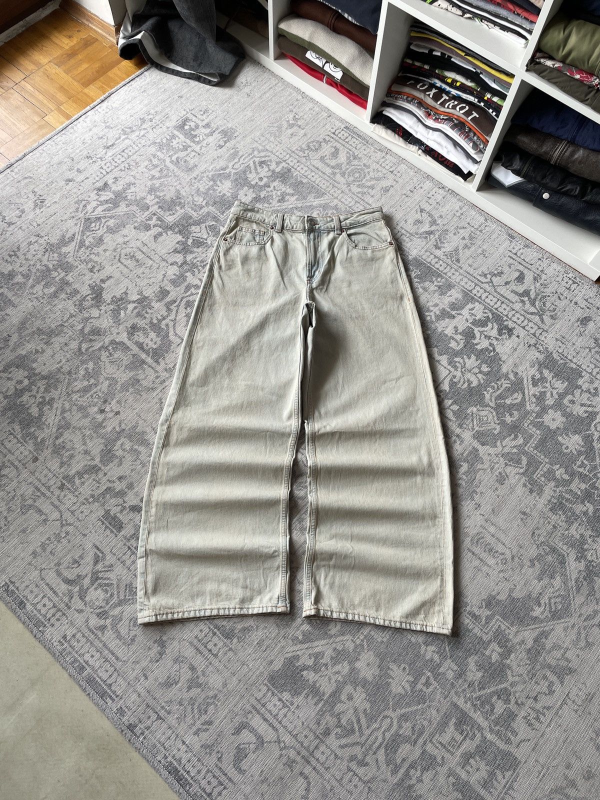 Pre-owned Hysteric Glamour X If Six Was Nine Vintage Mud Washed Jeans Baggy Wide Faded Japan Y2k Archival